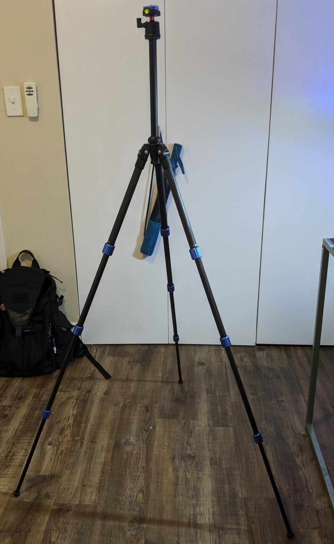Benro Slim Tripod Kit with Ball Head, Carbon Fiber, 4 Sections, Twist Lock Legs, 57.6