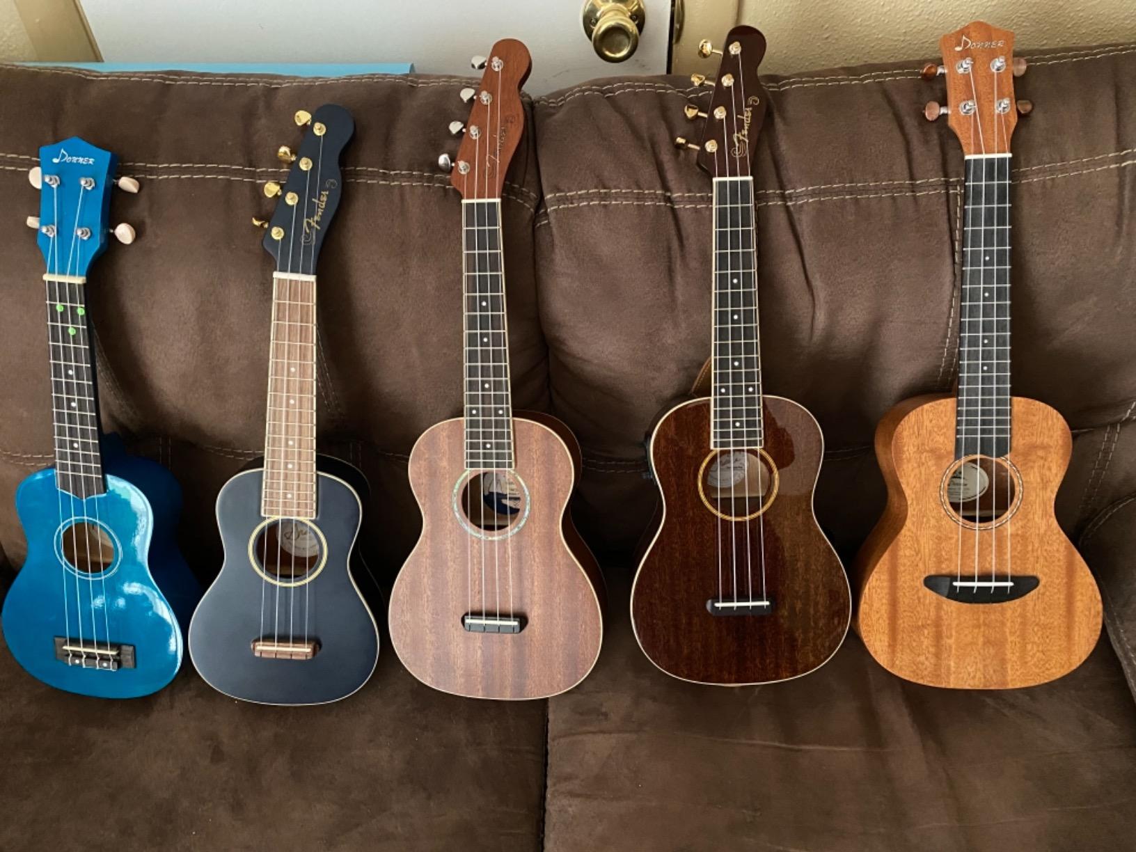 Donner Tenor Ukulele Mahogany Professional 26 inch Ukelele Starter Bundle Kit with Free Online Lesson Gig Bag Strap Nylon String Tuner Picks Cloth DUT-1 Ukalalee Set customer photo 1