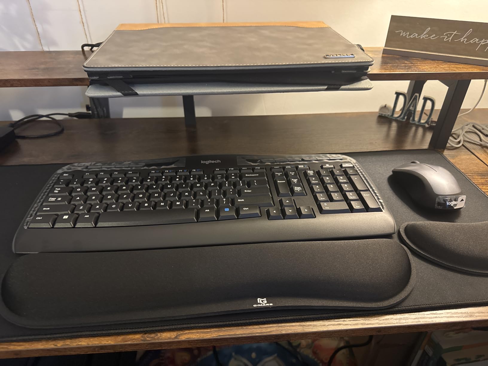 Logitech MK335 Full Size Quiet Wireless Keyboard Mouse Combo - Black/Silver | Full size low-profile quiet keyboard, full size ambidextrous contoured mouse with rubberized side grips, Windows ChromeOS customer photo 1