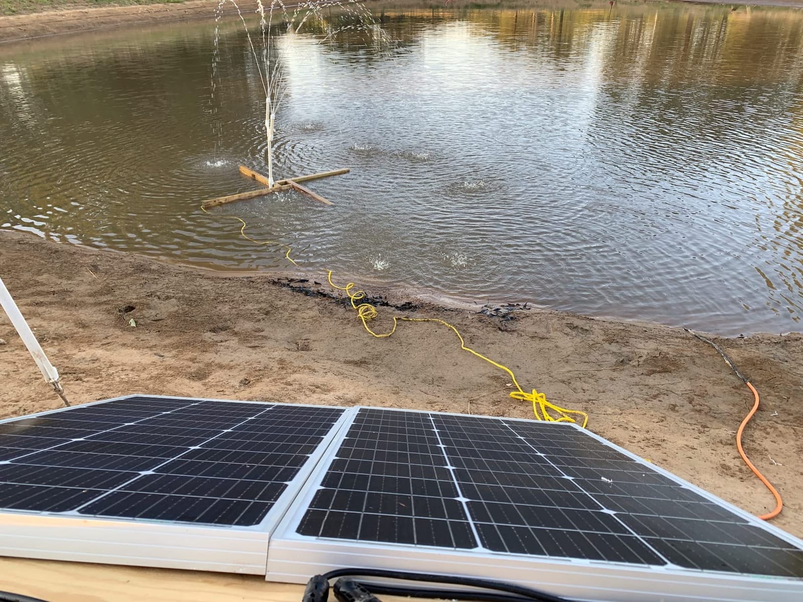 ECO-WORTHY 3.2GPM Solar Well Pump Kit for Watering- 1pc Submersible 12V Solar Water Pump + 2pcs 100W Mono Solar Panel + 20A Charge Controller for well, off-grid living, Irrigation customer photo 1
