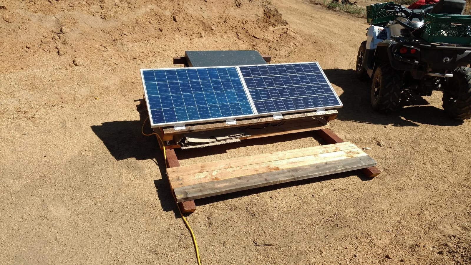 ECO-WORTHY 3.2GPM Solar Well Pump Kit for Watering- 1pc Submersible 12V Solar Water Pump + 2pcs 100W Mono Solar Panel + 20A Charge Controller for well, off-grid living, Irrigation customer photo 2