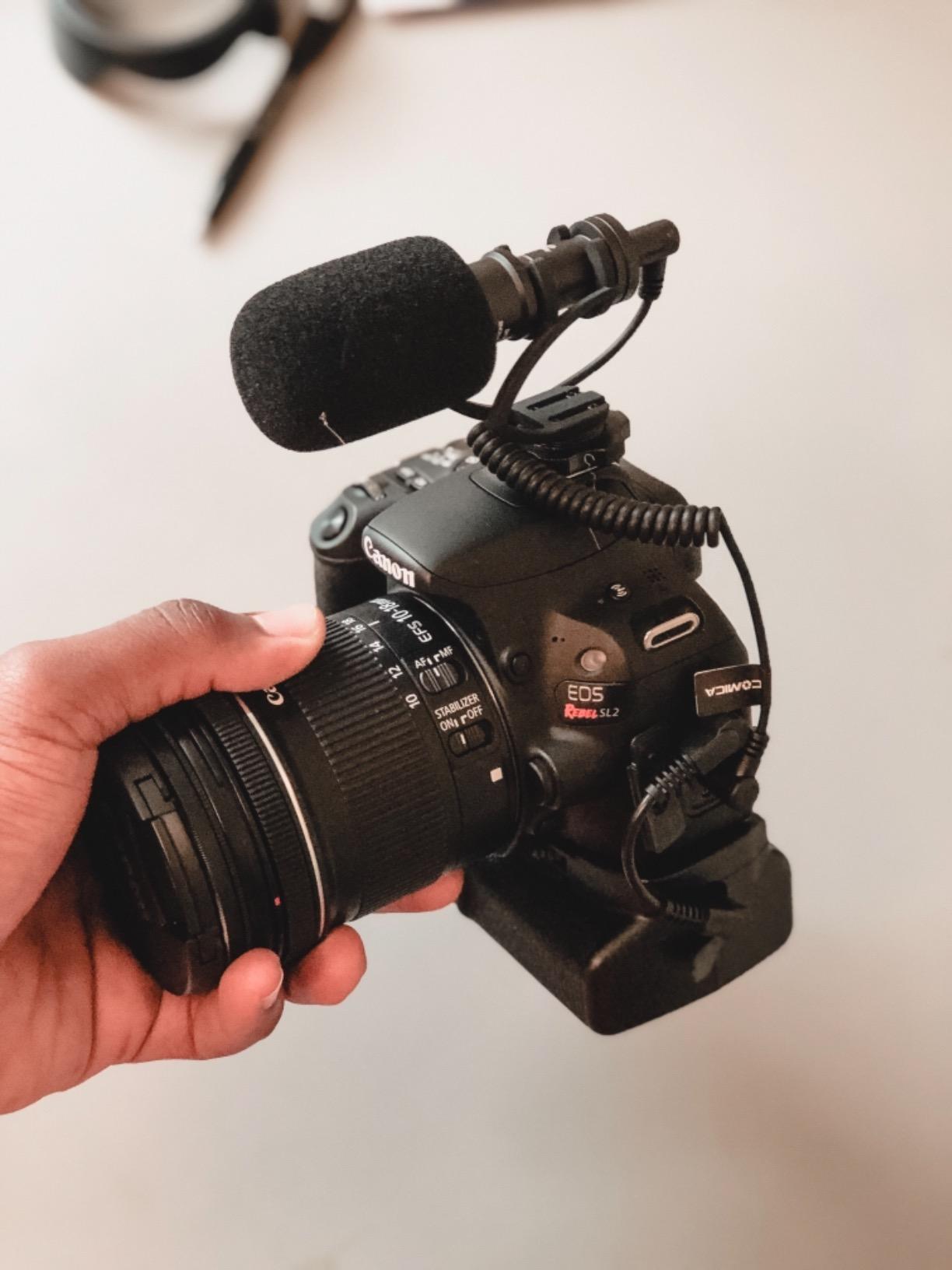 Camera Microphone,Comica CVM-VM10II Professional Video Microphone with Shock Mount, Deadcat,Compact Shotgun Mic Compatible with iPhone,DSLR Camera,Android Smartphones- Perfect for TikTok YouTube Vlog customer photo 2