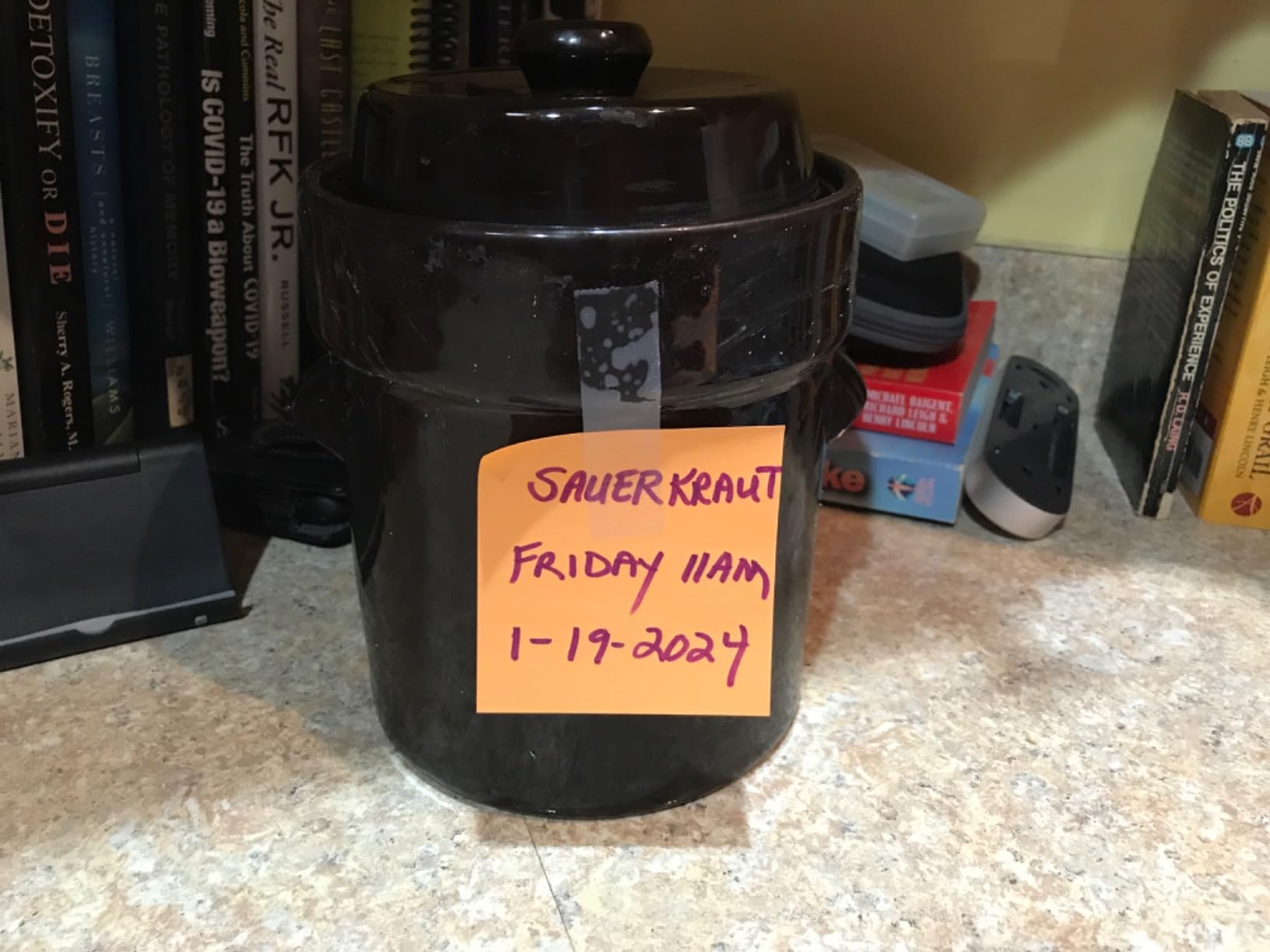 Fermentation Crock 1/2 Gallon - Sauerkraut Crock with Weights & Pounder customer photo 1
