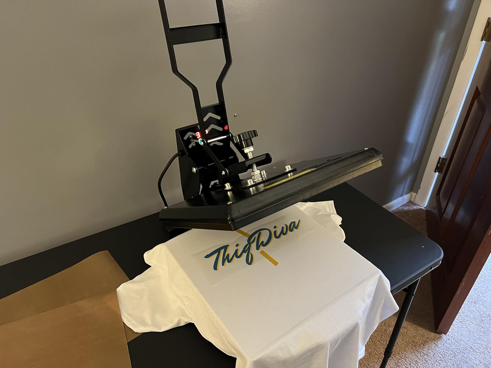PowerPress Industrial-Quality Digital Sublimation Heat Press Machine for T Shirt, 15x15 Inch, Black customer photo 1