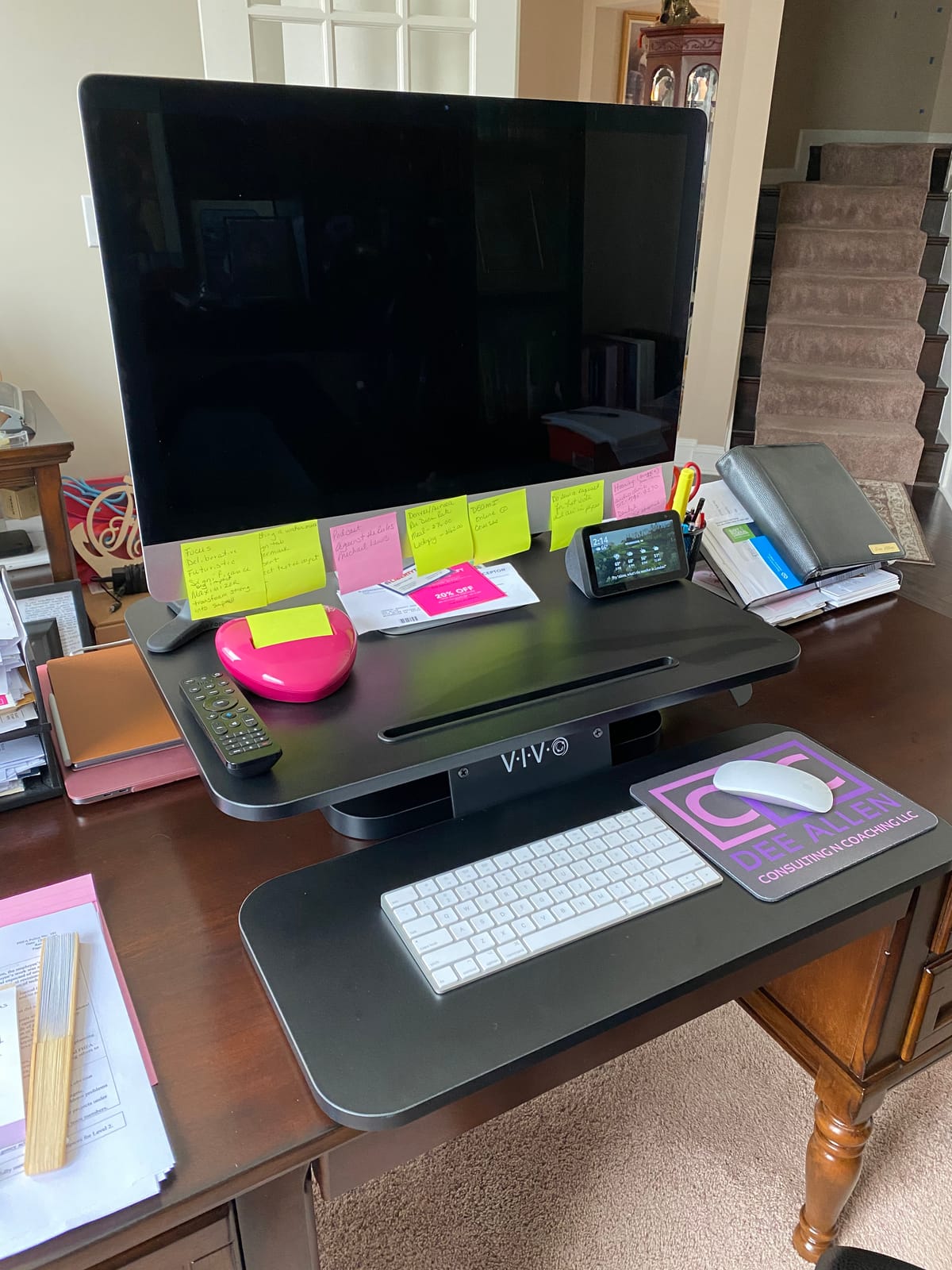 VIVO Black 25 in Standing Desk Converter, DESK-V001G customer photo 1