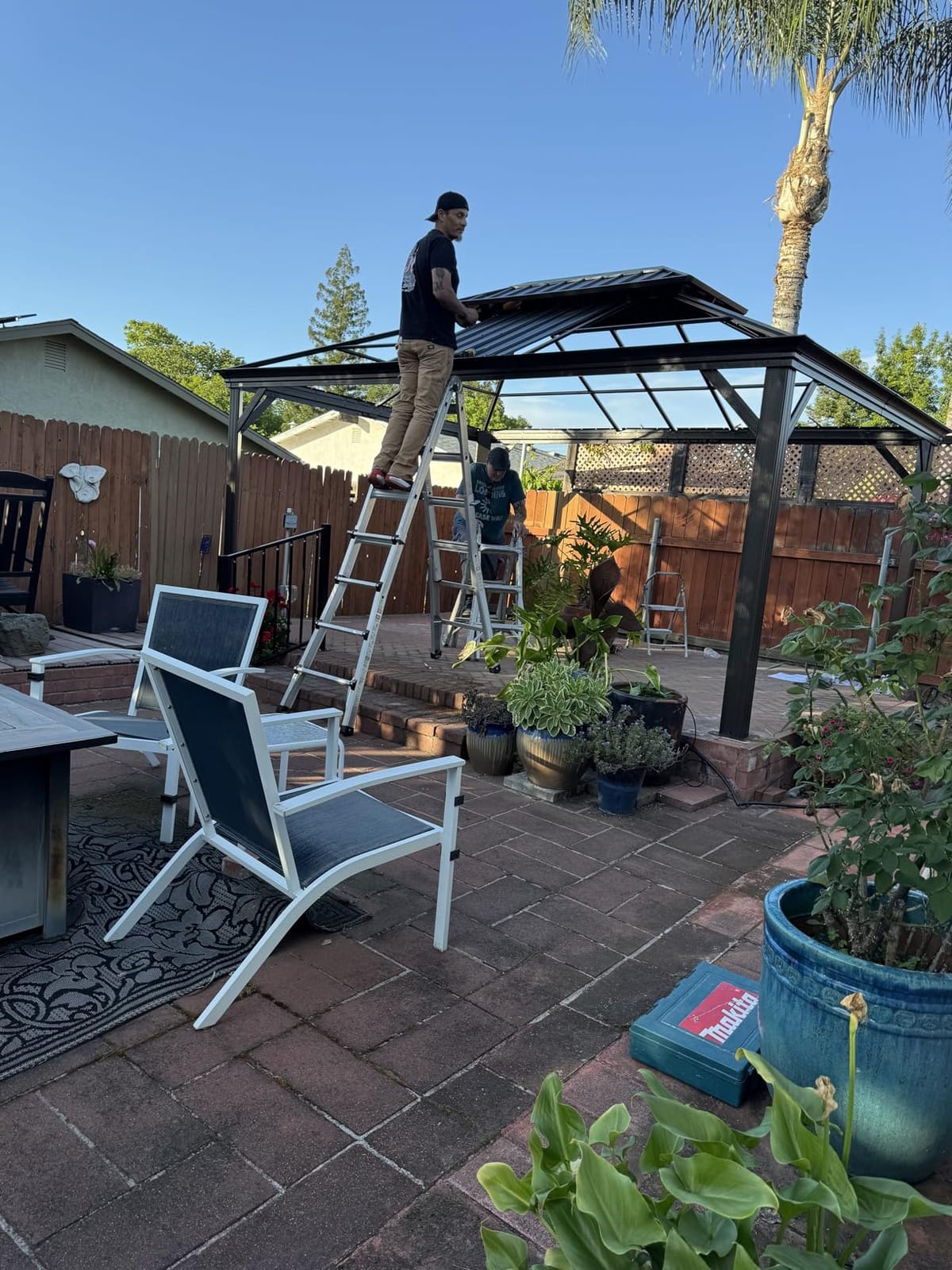 Kozyard Alexander 10' x 12' Hardtop Gazebo, Aluminum Frame customer photo 1