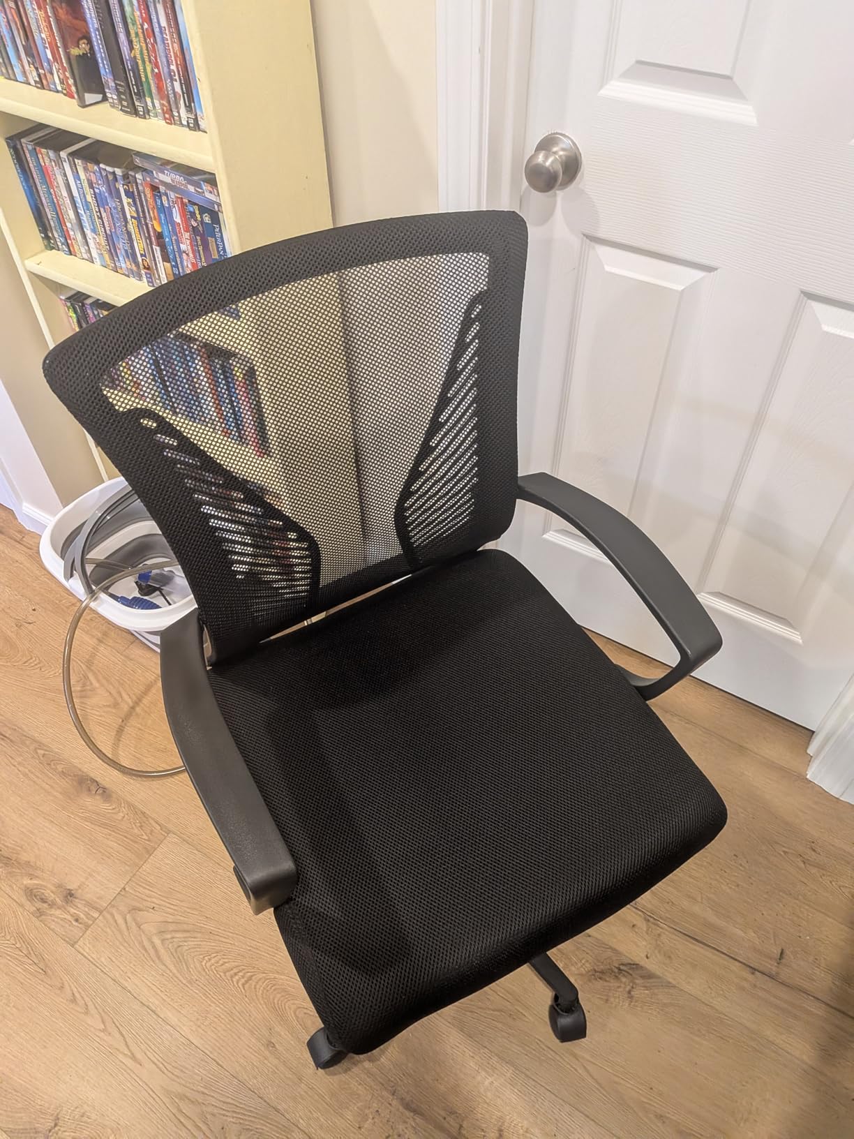 Furmax Office Chair Ergonomic Computer Desk Mesh Chair Mid Back Swivel Lumbar Support with Armrest, Black customer photo 2