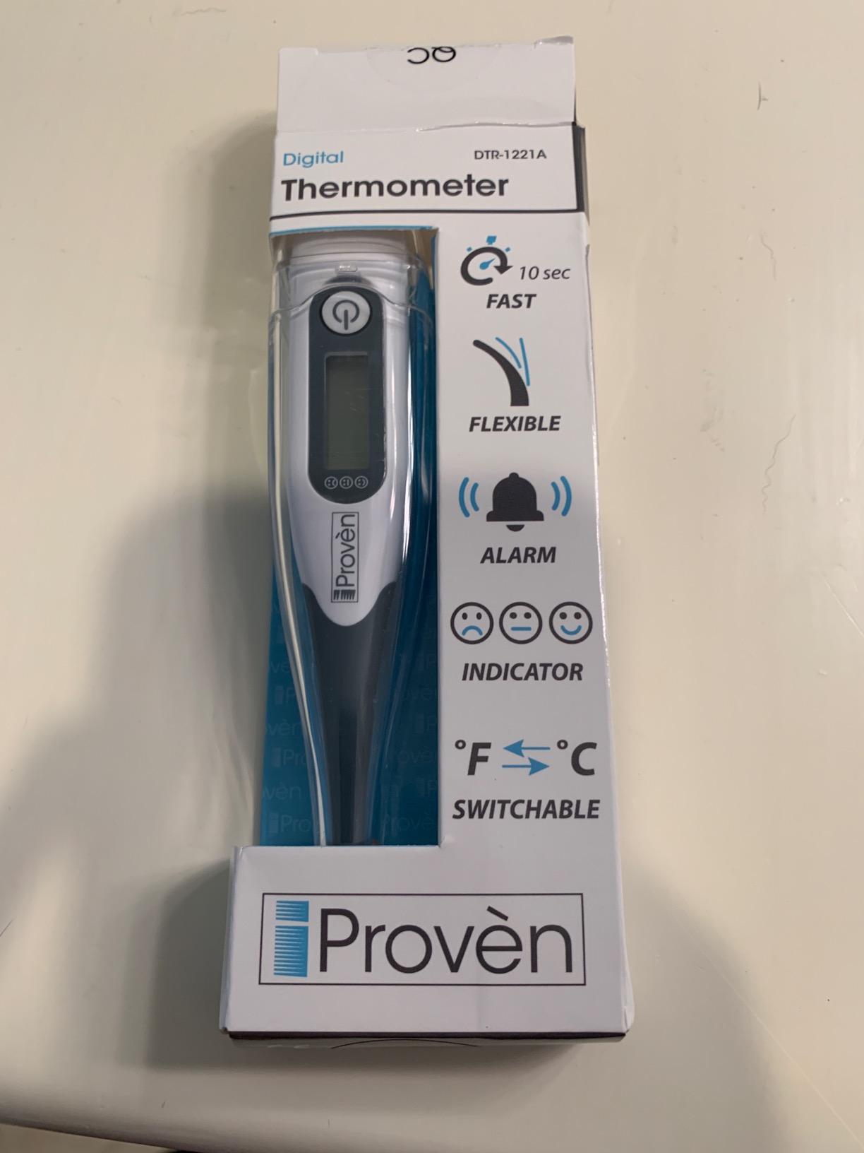 iProven Oral Thermometer, Measures in 10 seconds with flexible tip and fever alarm, Digital Medical Thermometer for adults, kids and toddlers - DTR-1221A customer photo 1