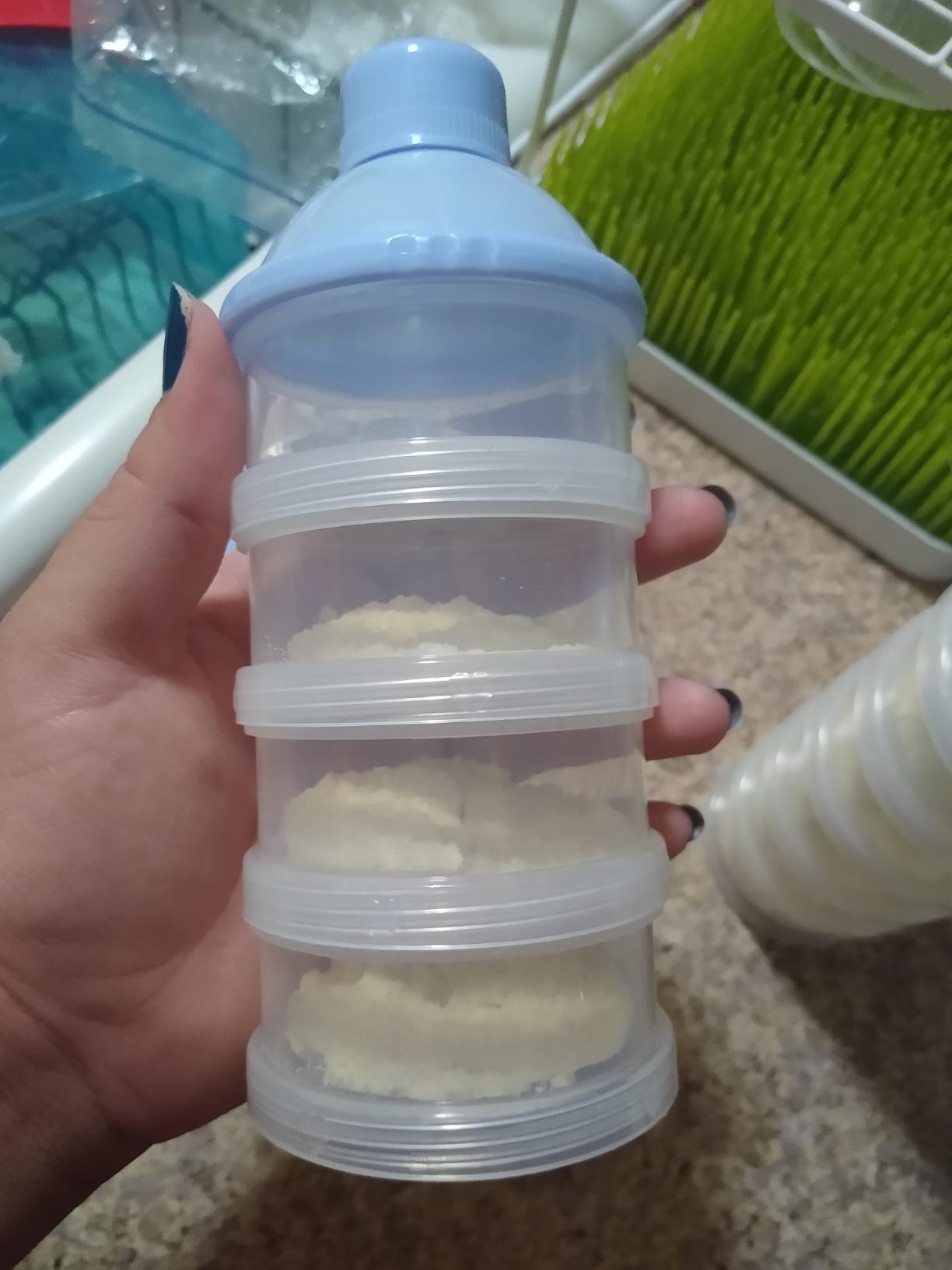 Accmor Formula Dispenser On The Go, 5 Compartments Stackable Formula Container for Travel, Baby Milk Powder Kids Snack Container, BPA Free customer photo 2