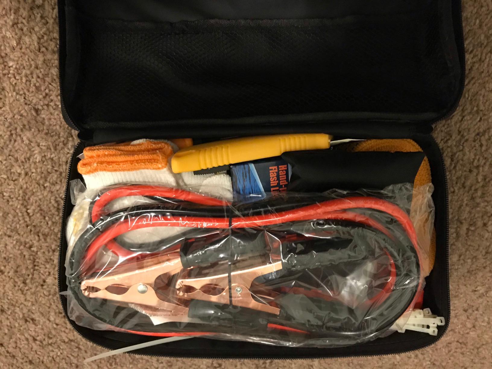 STDY Car Roadside Emergency Kit with Jumper Cables, Vehicle Auto Safety Kit customer photo 2