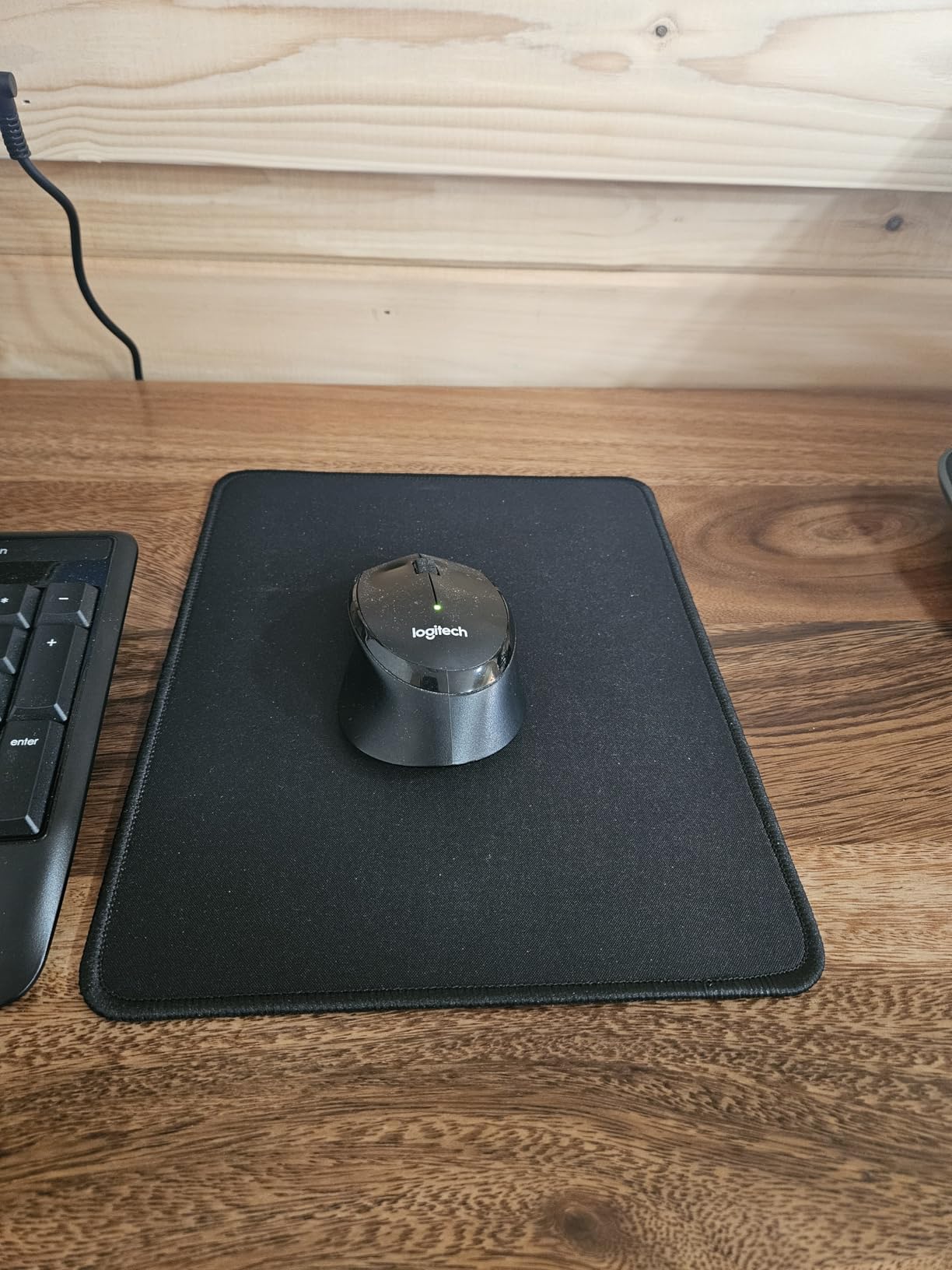 JIKIOU 3 Pack Mouse Pad with Stitched Edge, Perfect Size 10.2x8.3in Black customer photo 1
