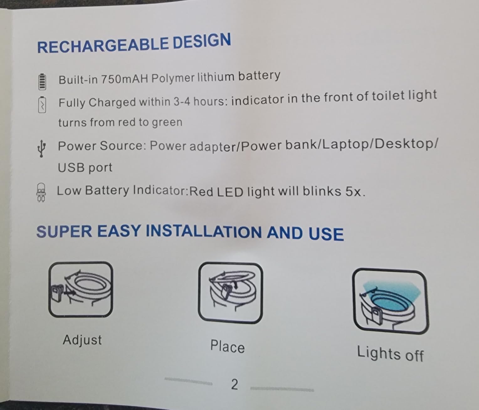 Chunace Toilet Light Motion Activated, Funny Gag Gift, USB-C Rechargeable customer photo 1
