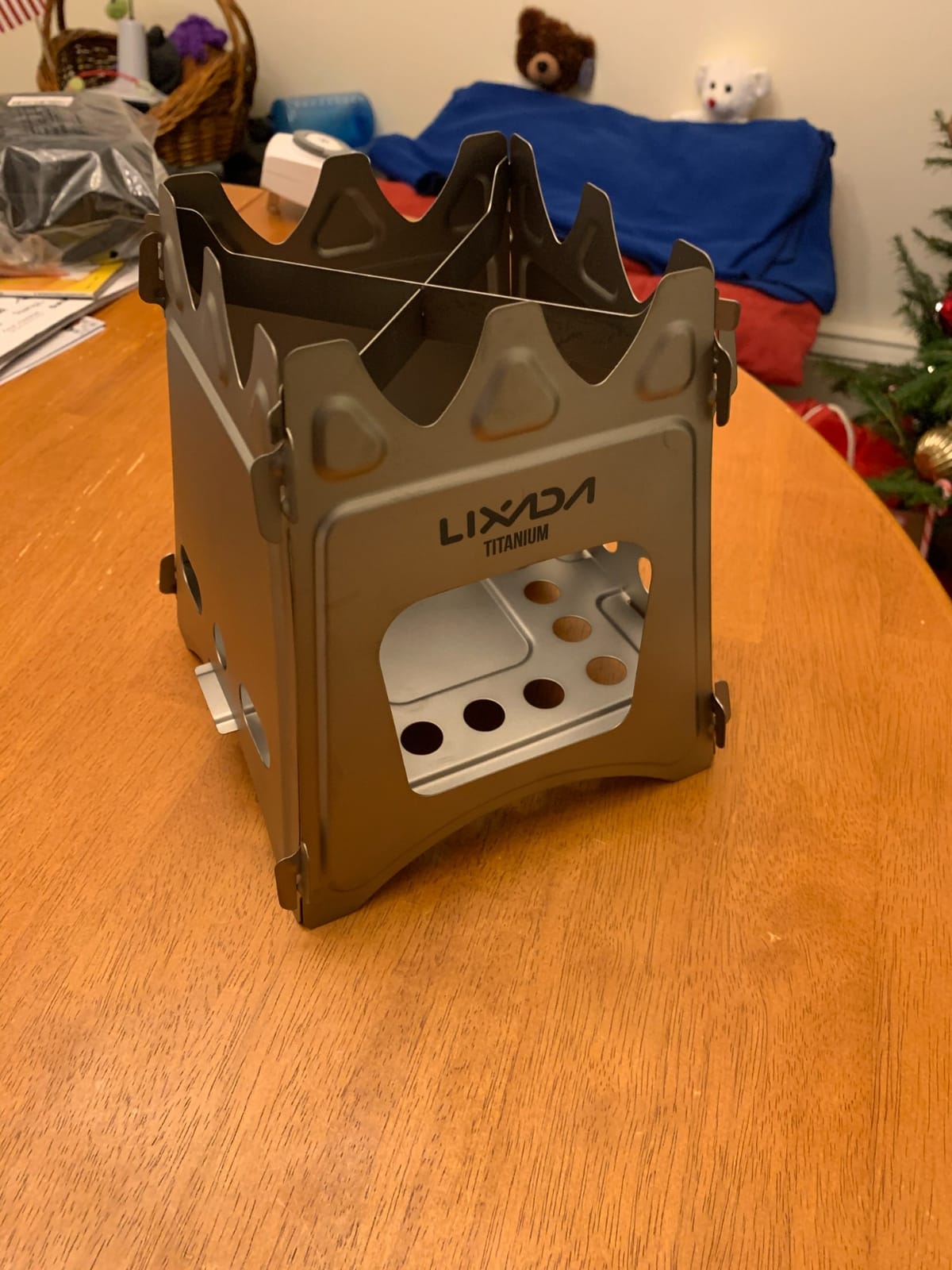 Lixada Titanium Wood Stove Ultralight Backpacking Stove Portable Folding Camping Stove Compact Durable Wood Burning Stove for Outdoor Cooking Hiking Camping Picnic BBQ and Bushcraft Survival customer photo 2