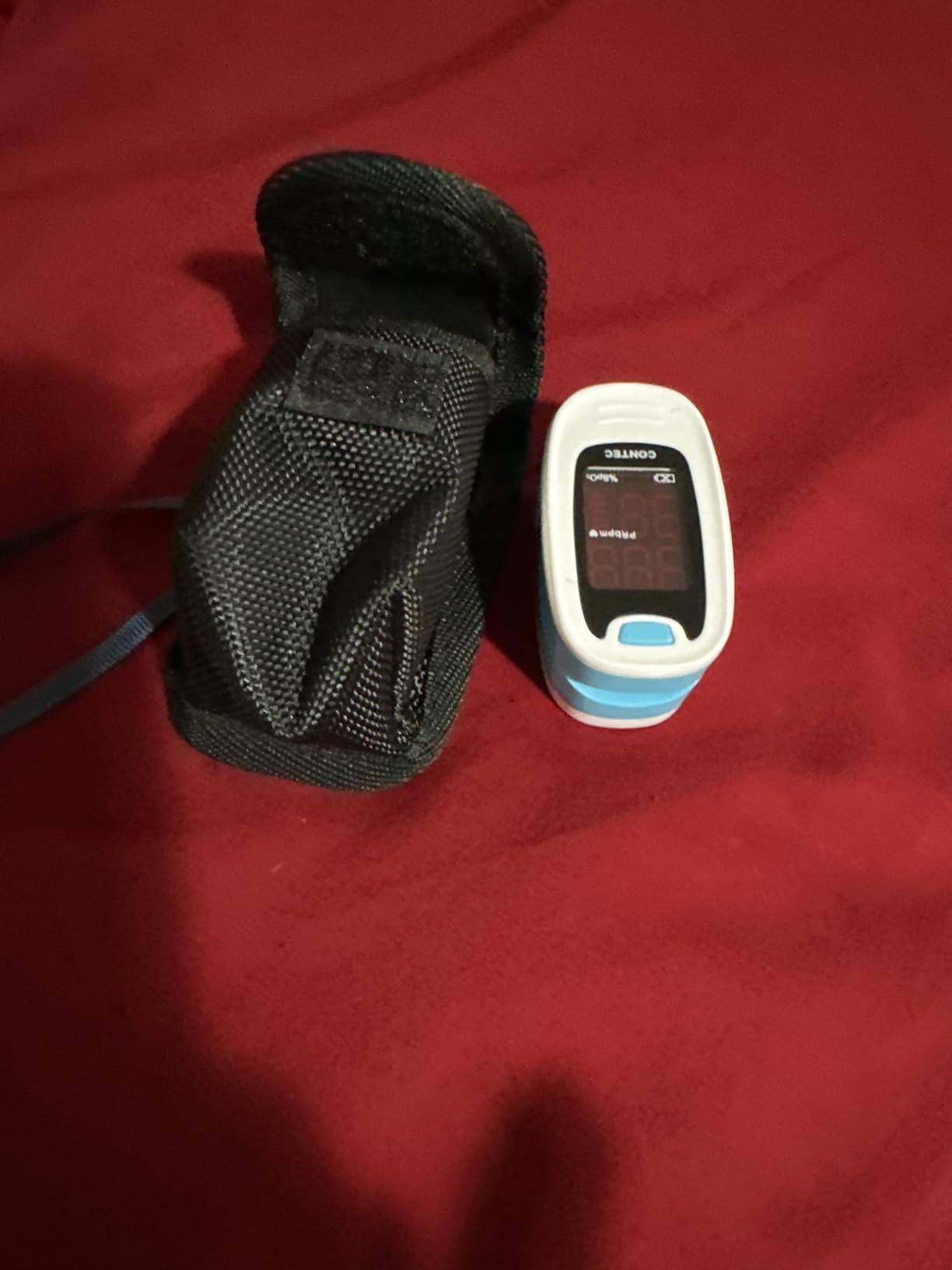 CONTEC Pulse Oximeter, SpO2 & PR Value Blood Oxygen Monitor w/Lanyard customer photo 2