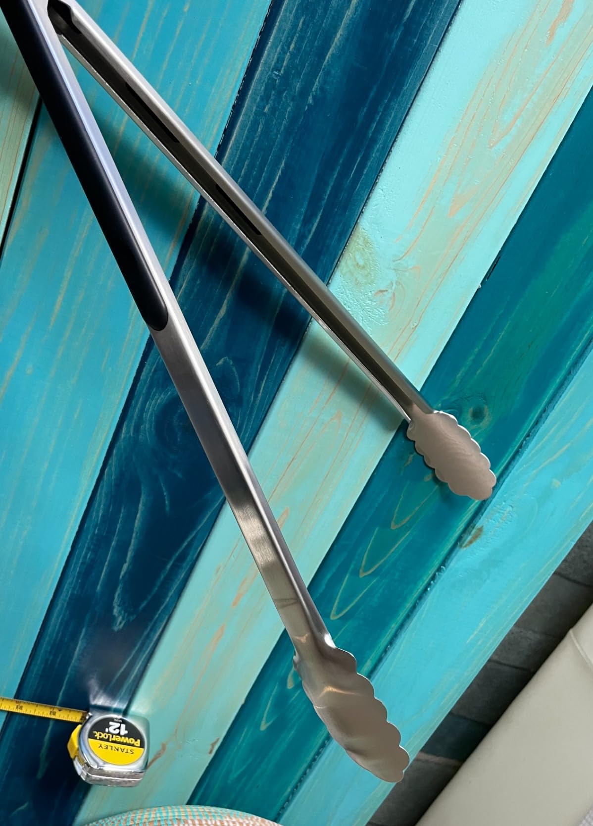 Grill Tongs, 17 Inch Extra Long Stainless Steel BBQ Tongs (17