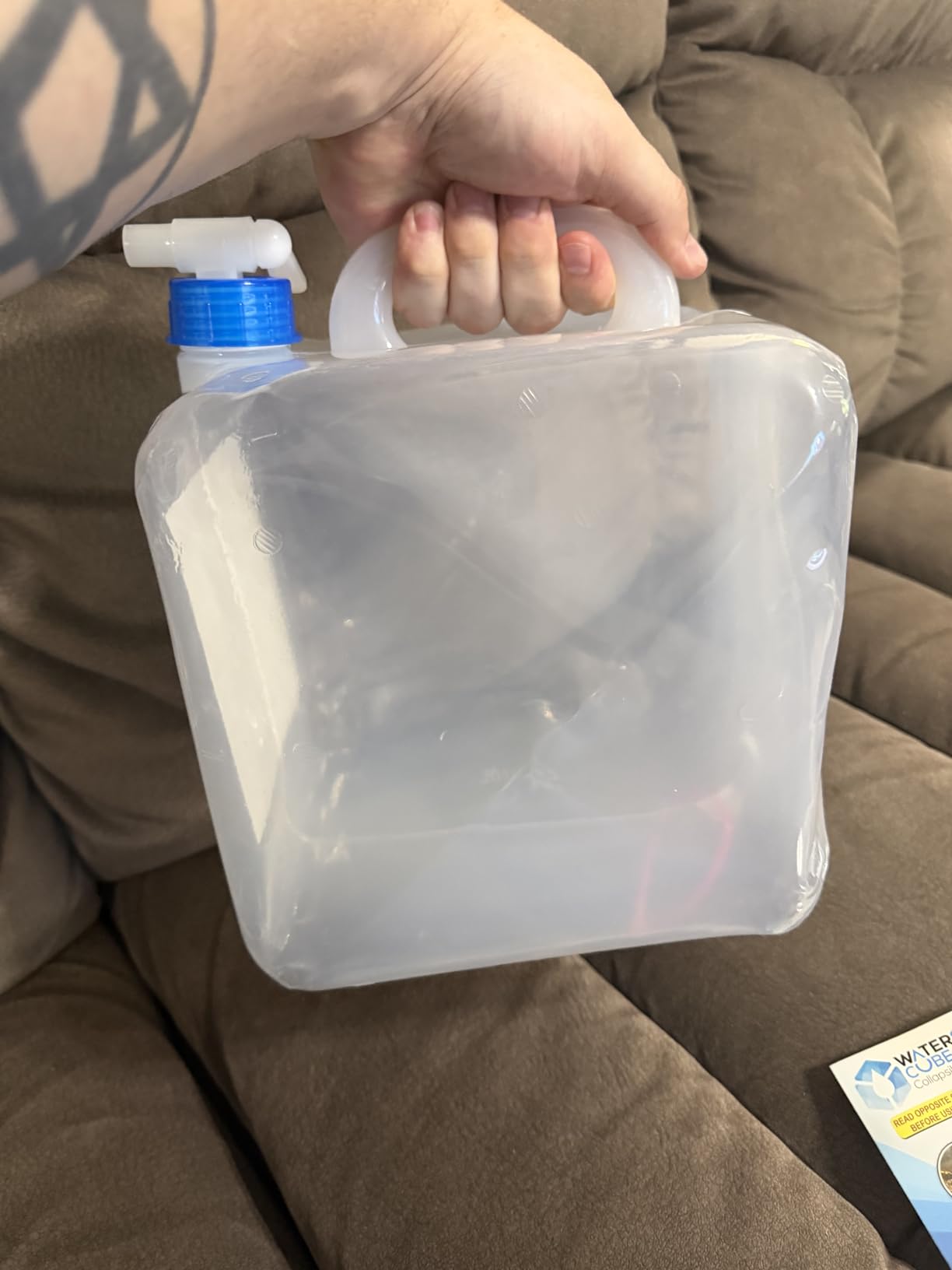 WaterStorageCube Collapsible Water Container with Spigot (5.3 Gal (1-Pack)) customer photo 1