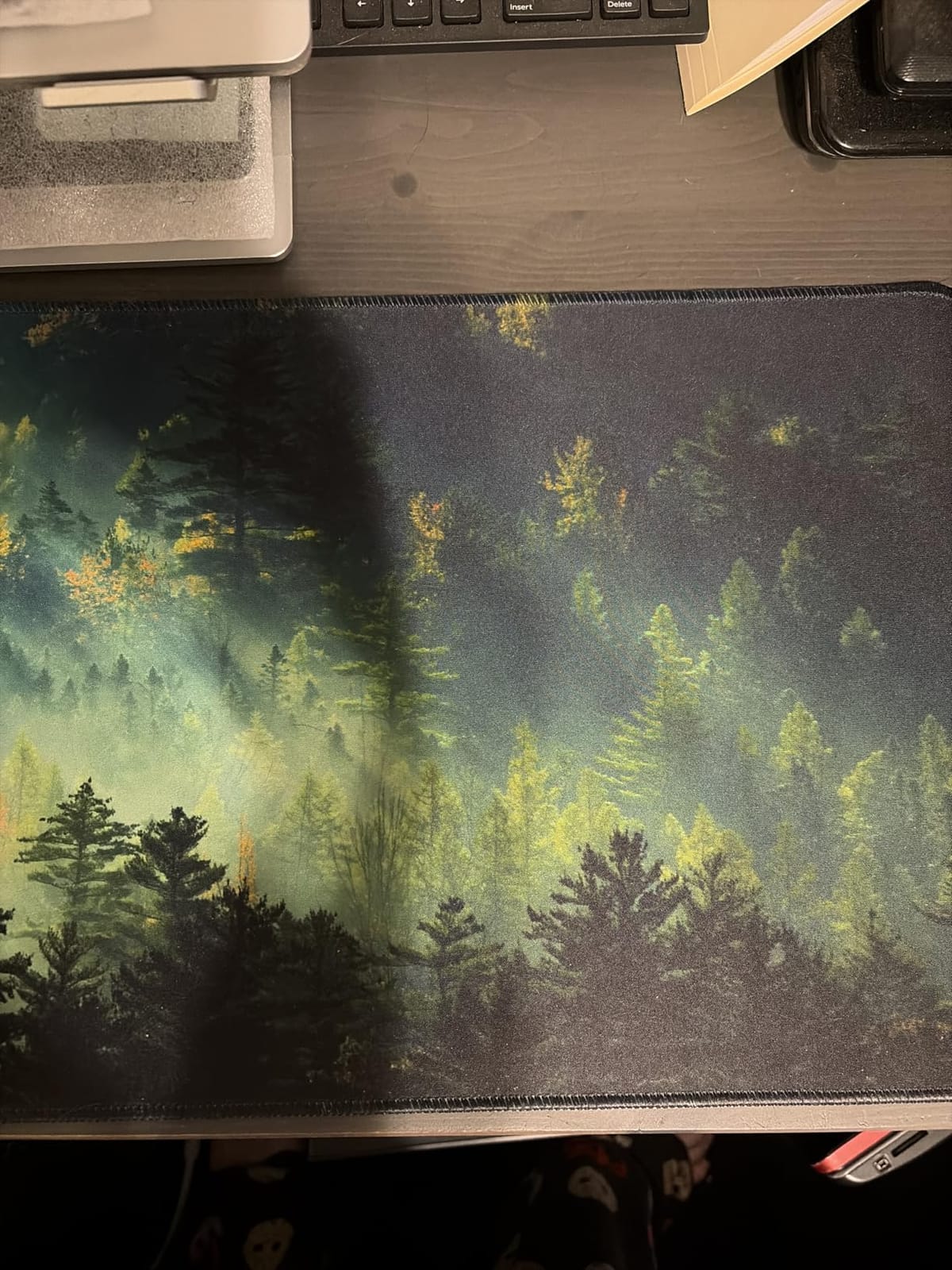 Galdas Mouse Pad For Gaming,Forest Background Pattern XXL XL Large Mouse Mat Long Extended MousePad Desk Mat Non-Slip Rubber Mice Pads Stitched Edges Thin (31.5 x 11.8 x 0.12 Inches) Tree customer photo 1