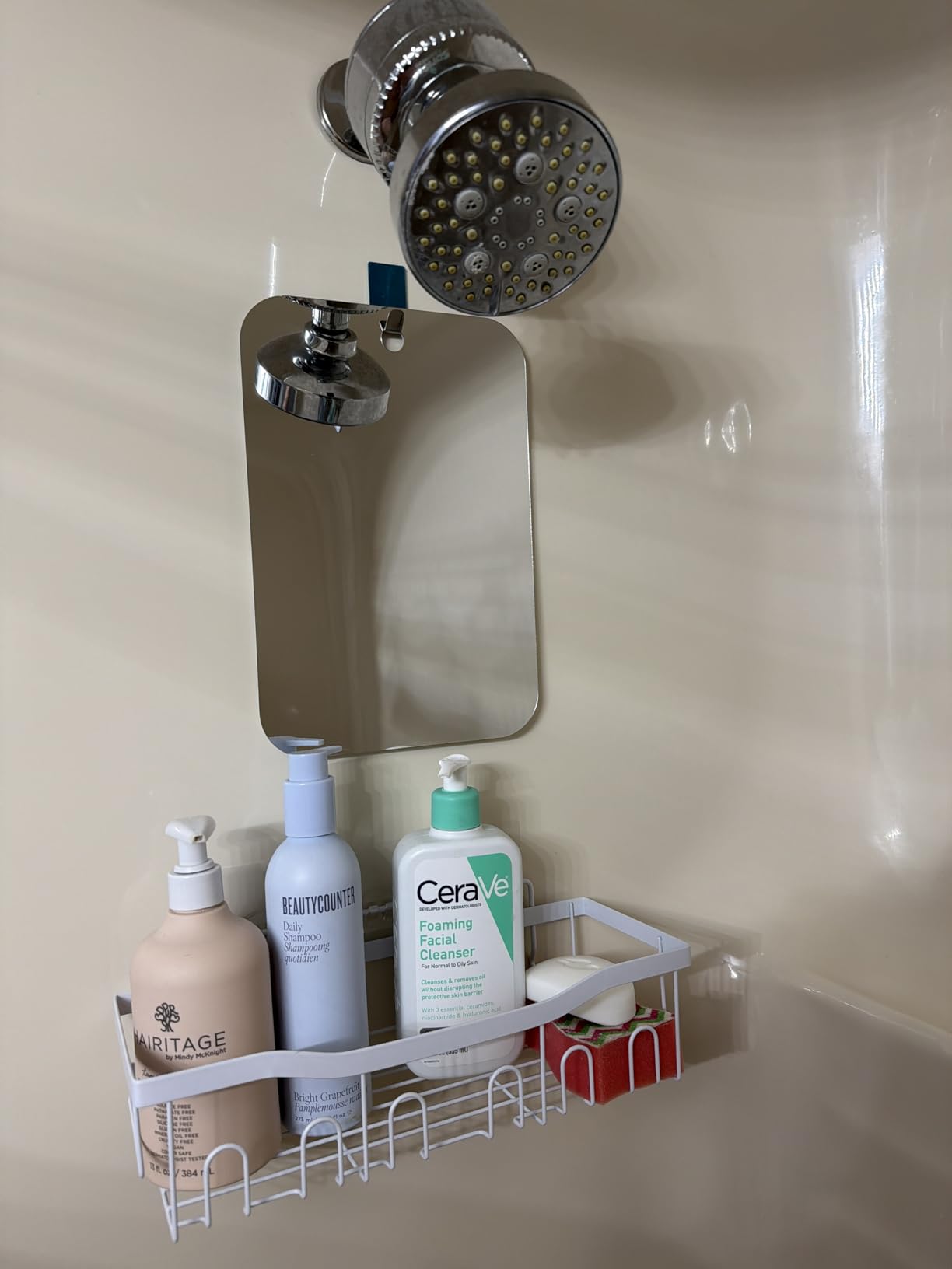 APHUIME Large Fogless Shower Mirror, Anit-Fog Shaving Mirror with Hook customer photo 2