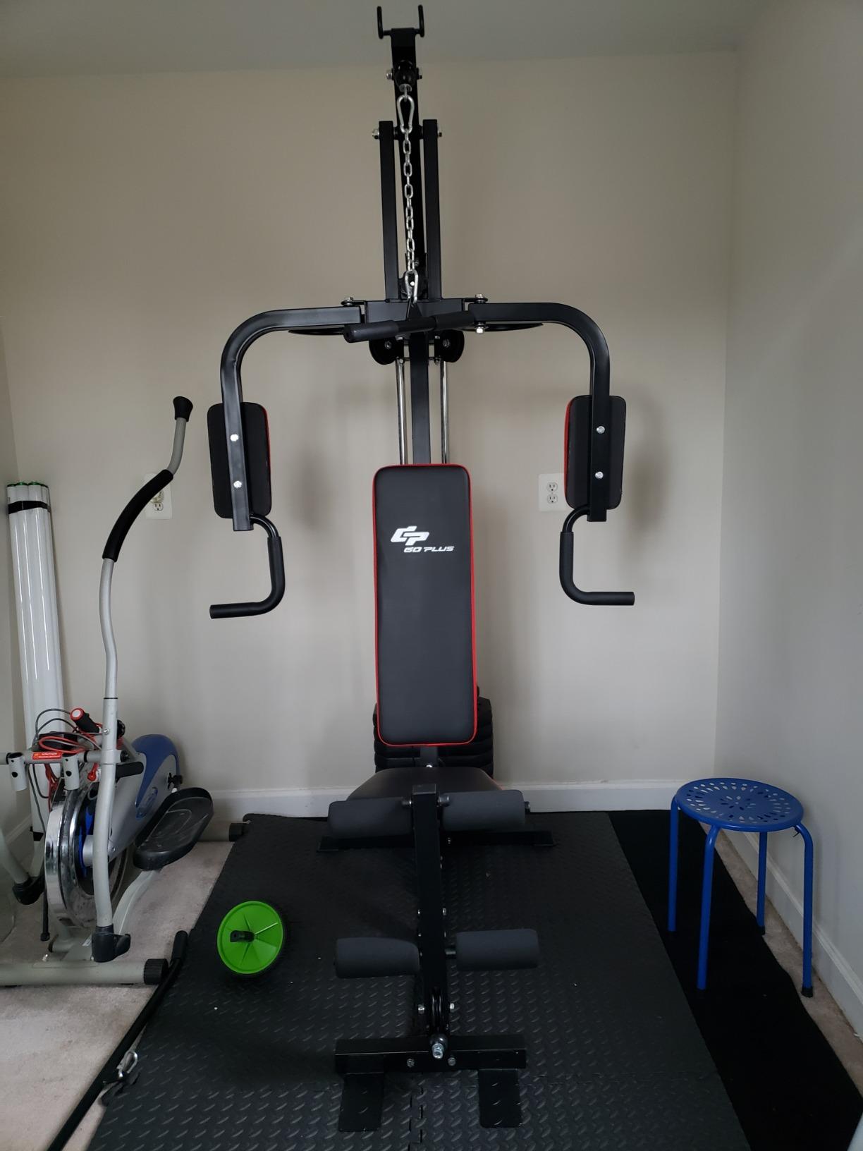 Goplus Multifunction Home Gym System Weight Training Exercise Workout Equipment Fitness Strength Machine for Total Body Training customer photo 2