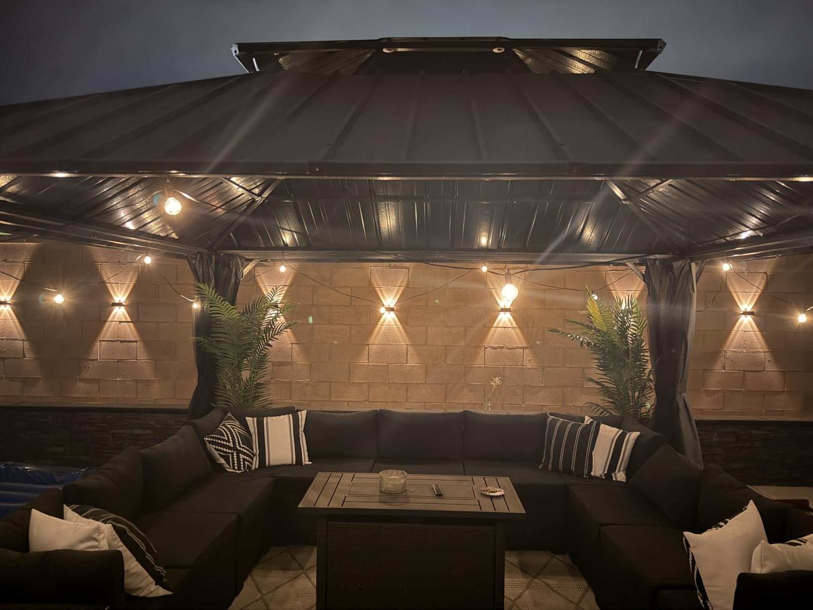 Brightown 58FT Solar String Lights Outdoor, IP65 Waterproof, Remote, Timer customer photo 1