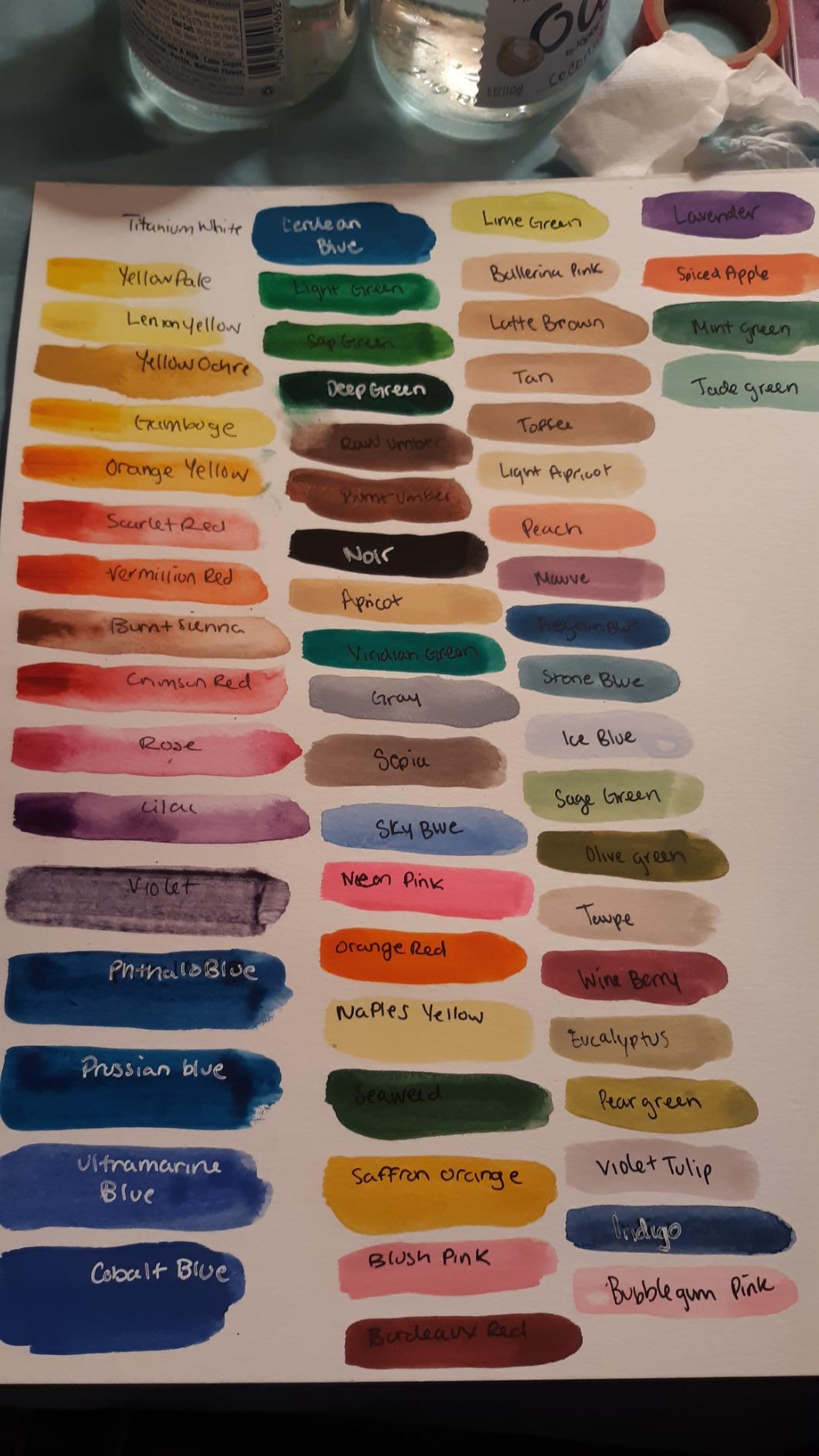 ARTEZA Watercolor Paint Set, 60 Colors, 12 ml/0.4 fl oz, Highly Pigmented customer photo 2