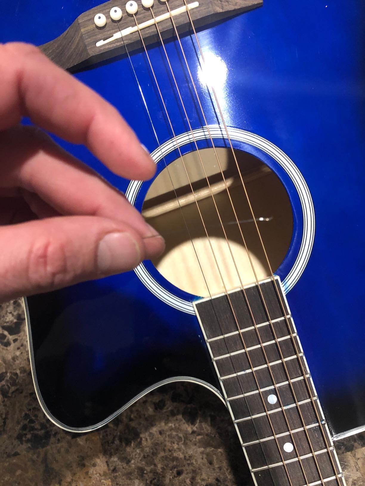 Best Choice Products 41in Beginner Acoustic Guitar Full Size All Wood Cutaway Guitar Starter Set w/Case, Strap, Capo, Strings, Picks - Natural customer photo 2