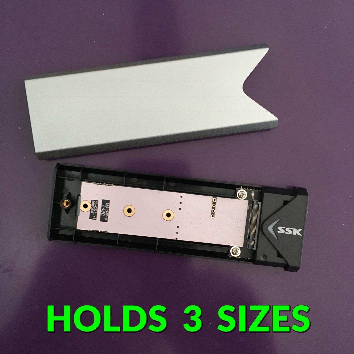 SSK M.2 to USB NVMe SATA SSD Enclosure USB 3.2 Gen2 10Gbps Adapter Reader | For NVMe/SATA SSD, M/B+M Key, RTL9210B Chip, 10Gbps PCIe, 6Gbps NGFF, UASP, SMART & TRIM, 2240/2260/2280, LED, Aluminum customer photo 2