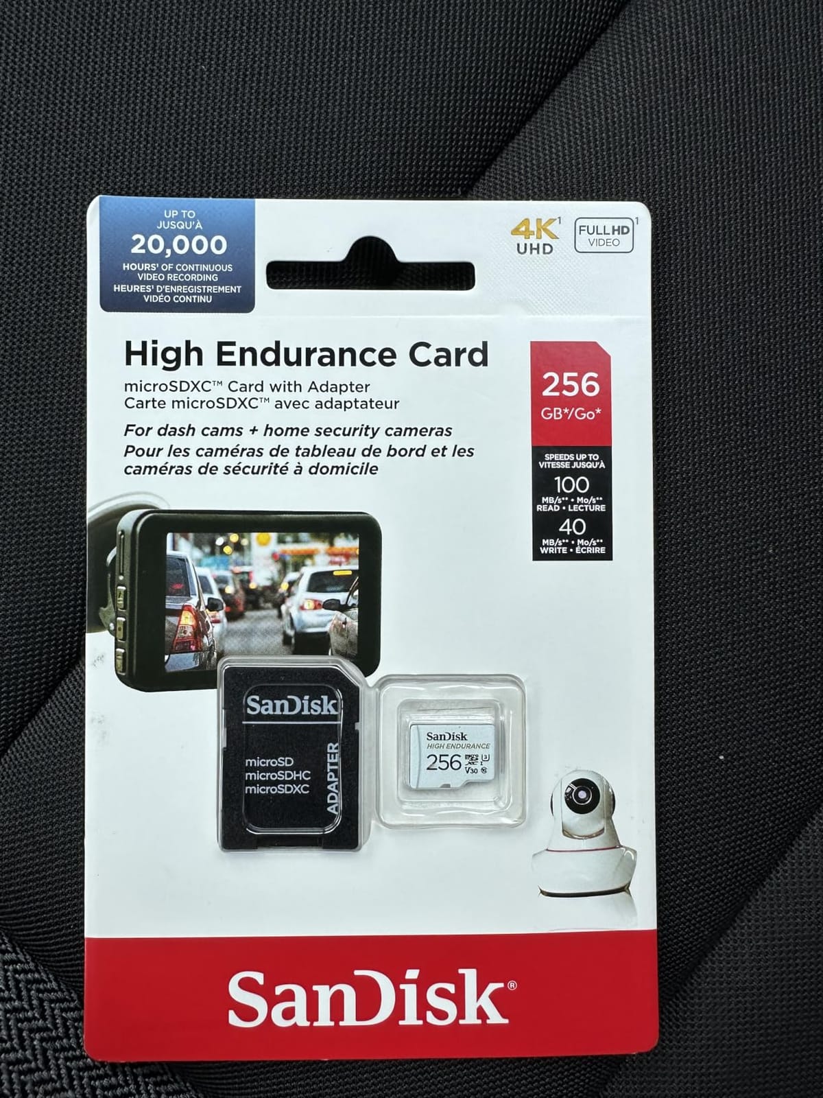 SANDISK 128GB High Endurance Video microSDXC Card with Adapter for dash cam and home monitoring systems - C10, U3, V30, 4K UHD, Micro SD Card - SDSQQNR-128G-GN6IA customer photo 2