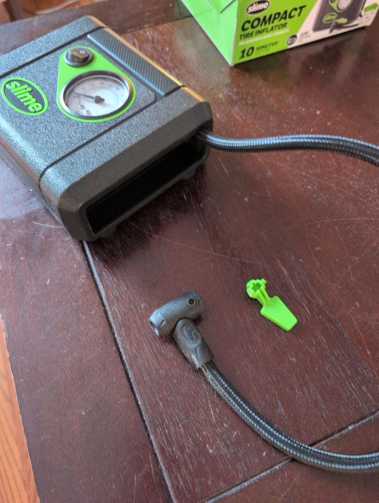 Slime 40059 Tire Inflator, Junior, Compact, Powerful, Portable Car Air Compressor, Lightweight, Analog, Flat Tire Repair, 12V, 12 min Inflation customer photo 2