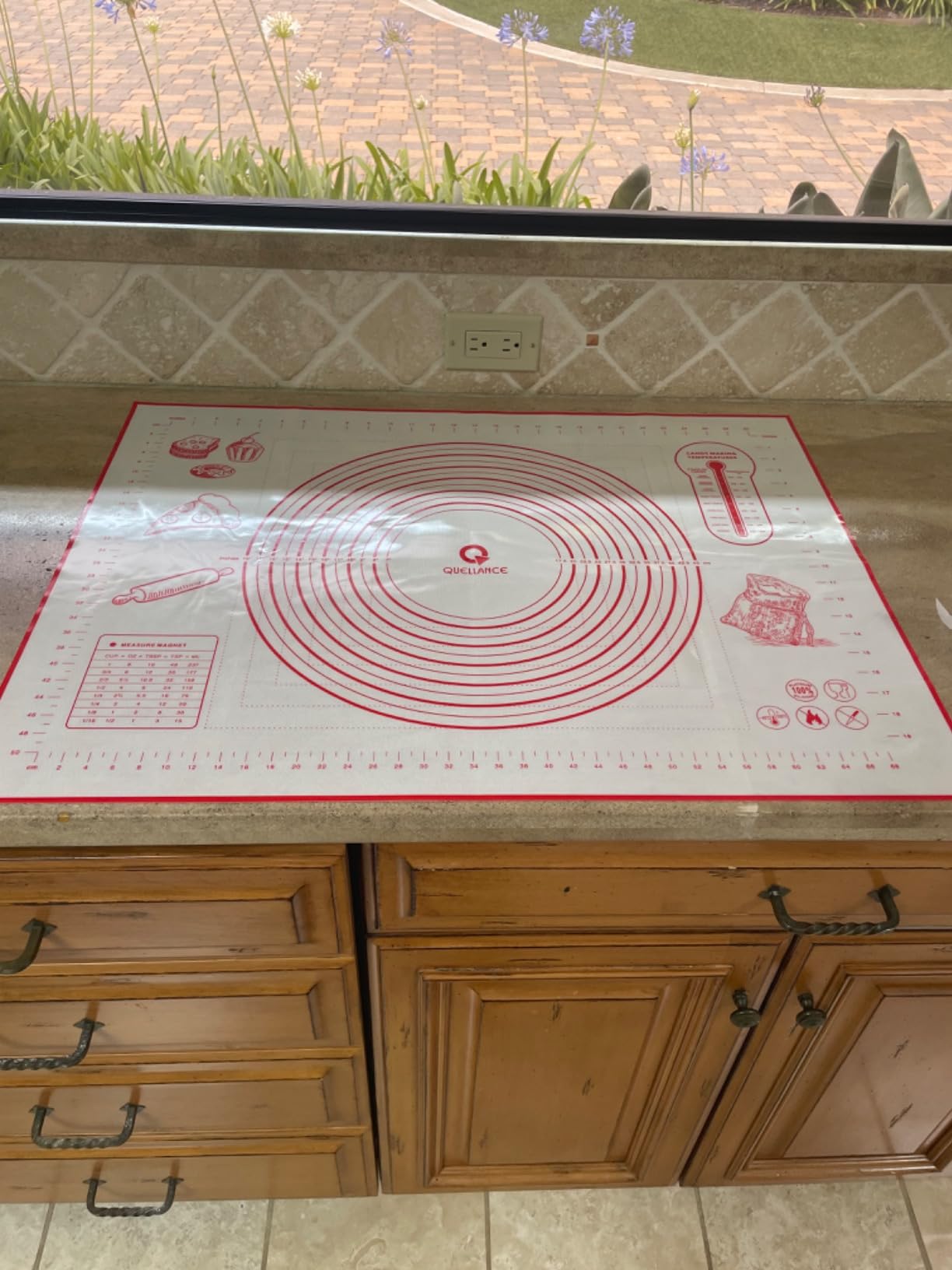 Silicone Baking Pastry Mat Large Dough Kneading Sheet for Rolling, 16×24 in customer photo 1
