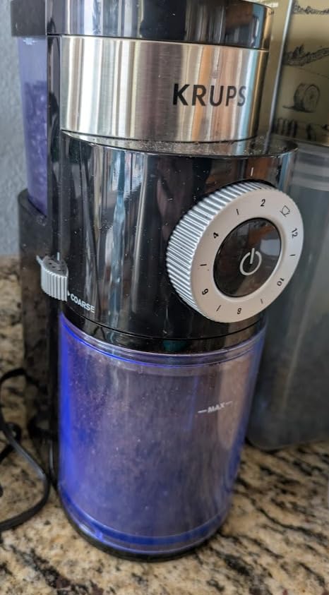 KRUPS Precision Burr Coffee Grinder: 12 Settings, 8 oz Capacity for Drip, French Press, Espresso, Pour Over, Cold Brew - Stainless Steel, 110W, Auto-Stop, Easy Clean - Coffee Grinders for Home Use customer photo 1
