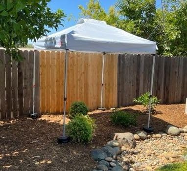 MASTERCANOPY 10x10 Durable Pop Up Canopy Tent with Roller Bag, White customer photo 2