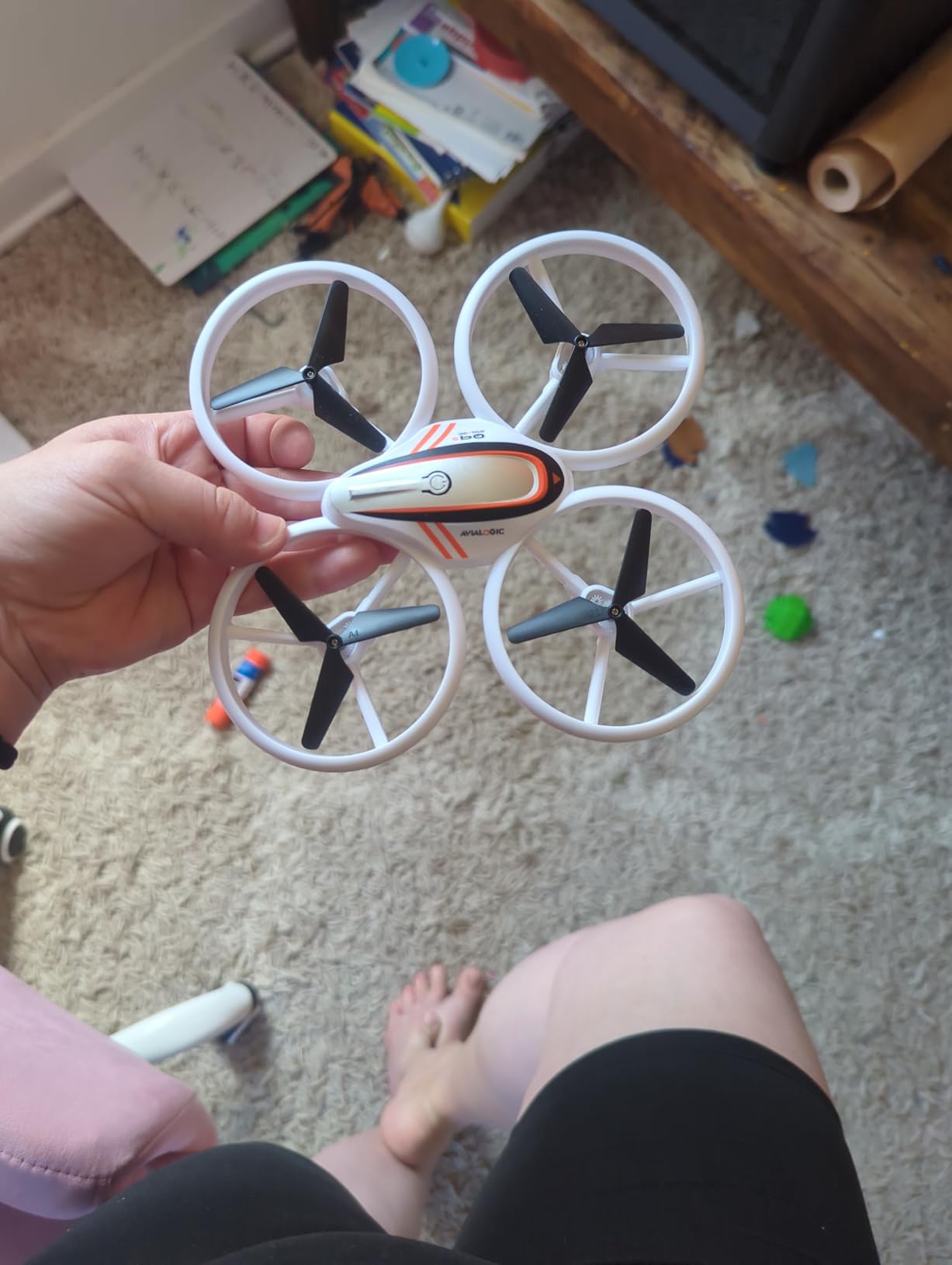 Q9s Drones for Kids,RC Drone with Altitude Hold and Headless Mode,Quadcopter with Blue&Green Light,Propeller Full Protect,2 Batteries and Remote Control,Easy to fly Kids Gifts Toys for Boys and Girls customer photo 2