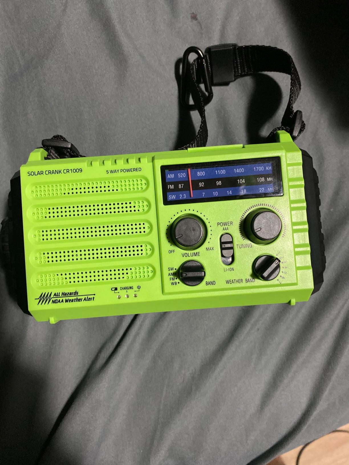 Emergency Weather Radio, Portable Solar Hand Crank Radio with NOAA/AM/FM/SW customer photo 1