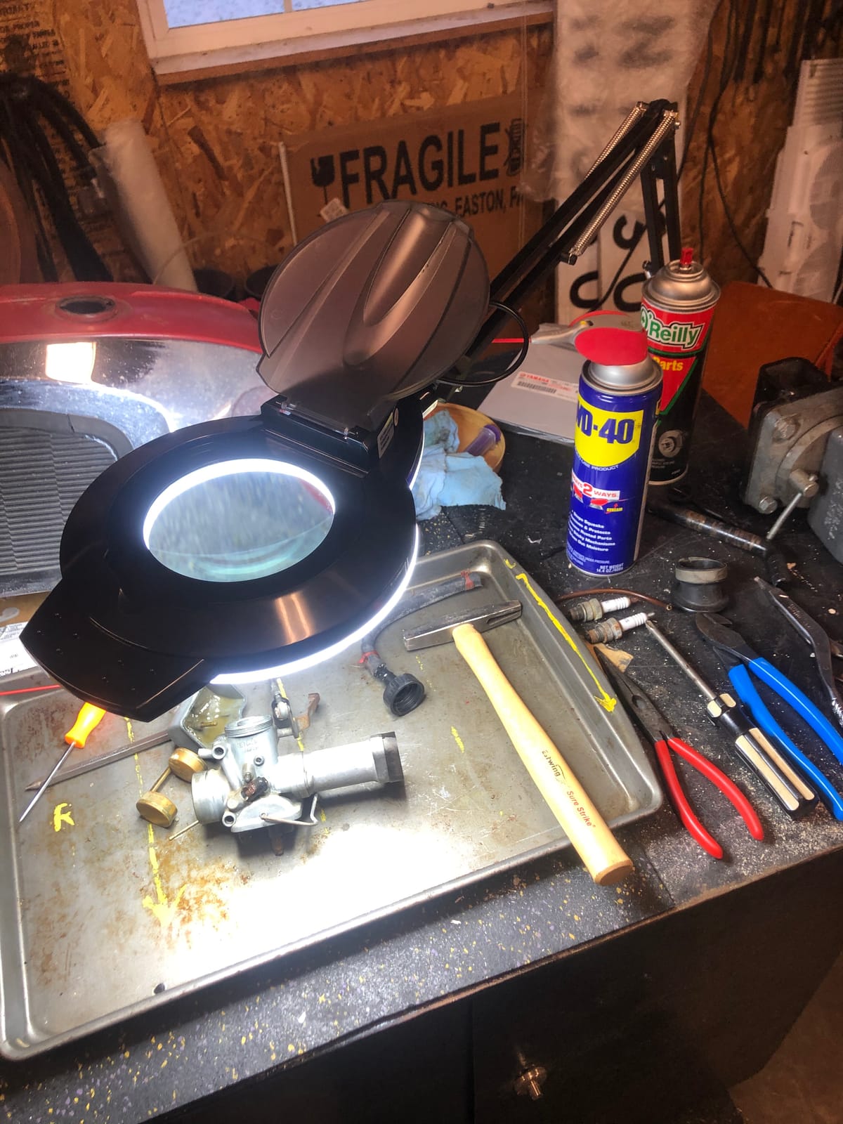 KIRKAS LED Magnifying Lamp with Clamp, 2,200 Lumens Dimmable 28in 12X customer photo 1
