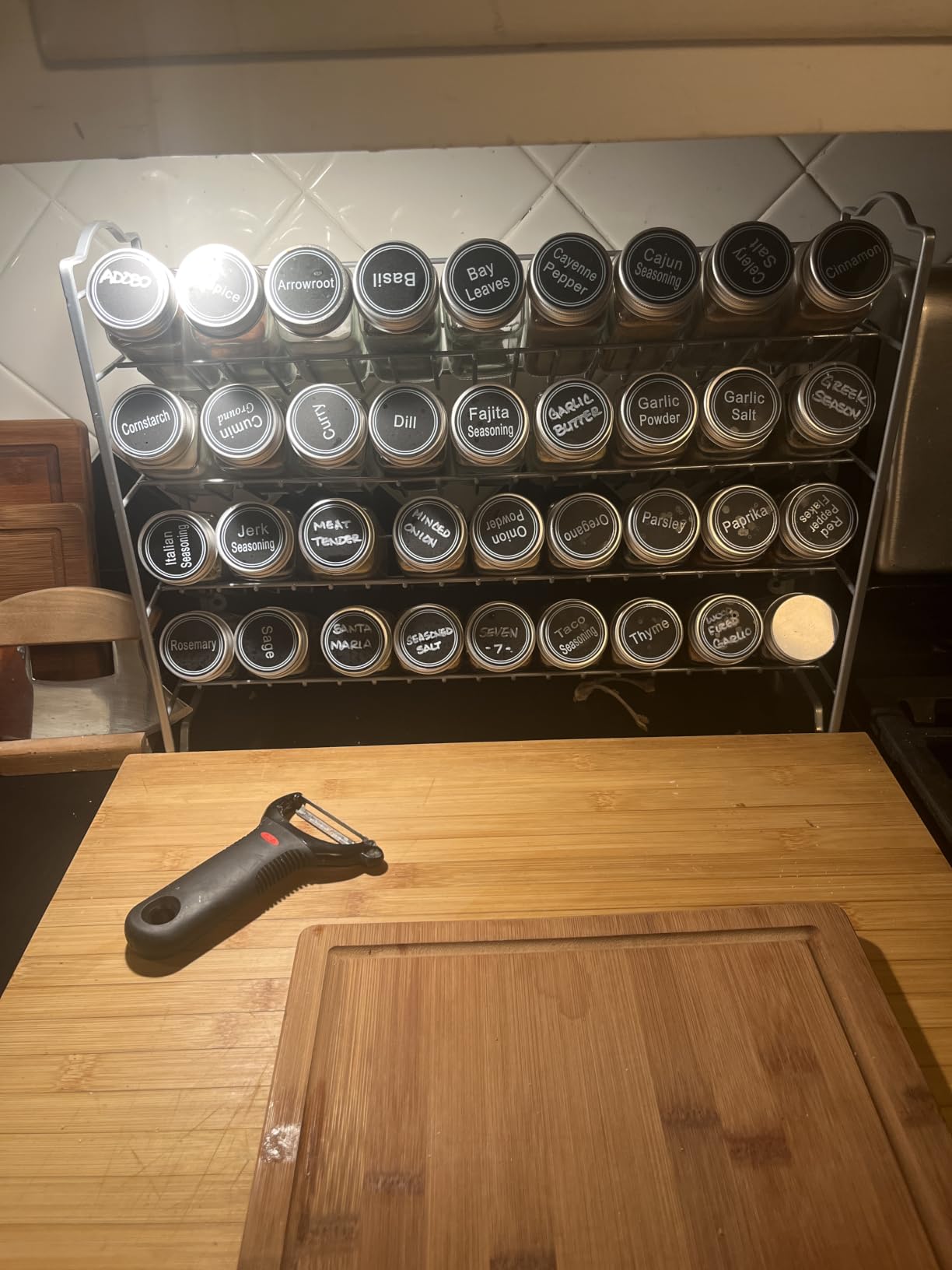 SWOMMOLY Spice Rack Organizer with 36 Spice Jars 4 oz, 396 Spice Labels customer photo 2