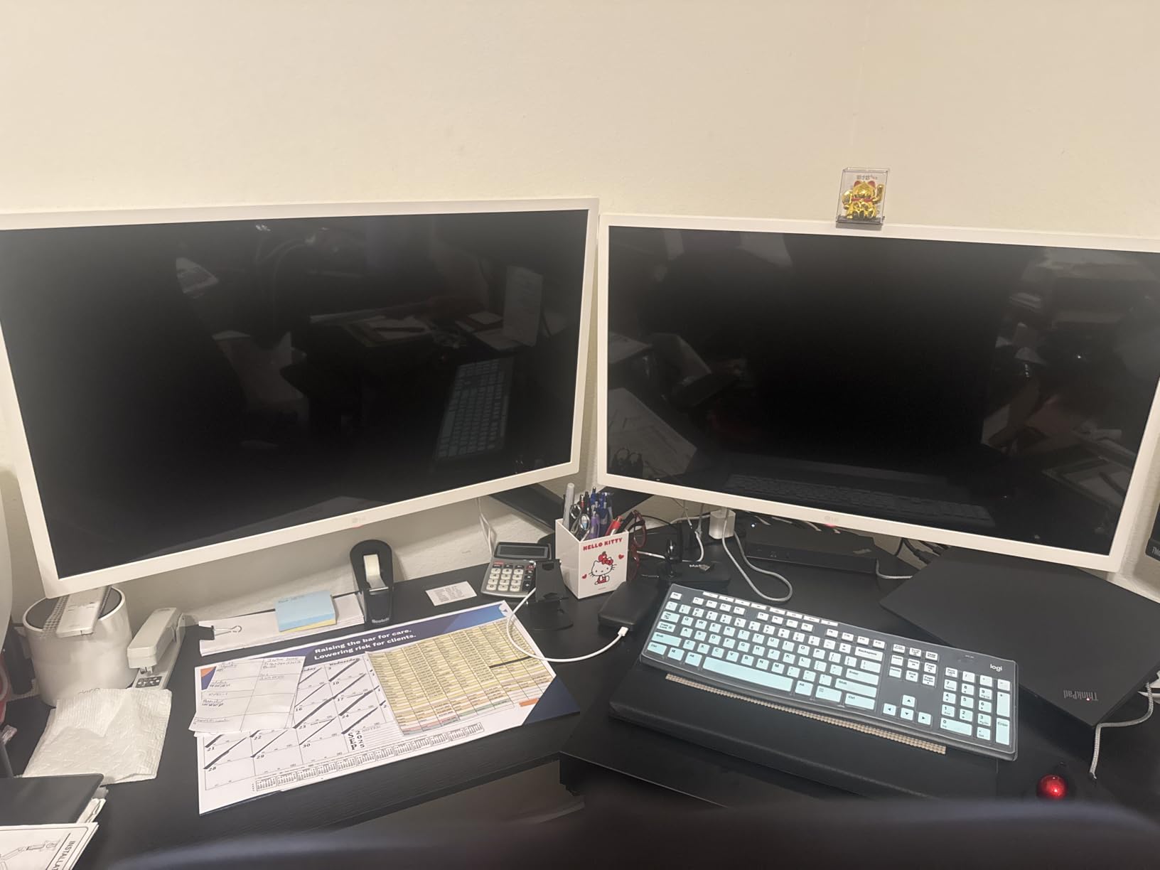 MOUNTUP Dual Monitor Stand for Desk, Monitor Arms for 2 Monitors 32 27 24 22 Inches, Height Adjustable Double Monitor Mount, VESA Mount with C-Clamp & Grommet Base, Holds 4.4-17.6lbs customer photo 2