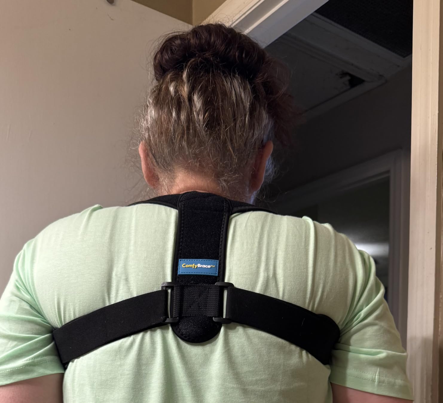 ComfyBrace Posture Corrector for Men and Women, Back Brace Straightener customer photo 2