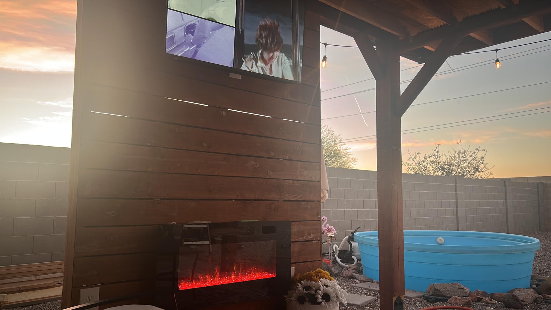 Antarctic Star 36 Inch Electric Fireplace in-Wall Recessed and Wall Mounted, Fireplace Heater and Linear Fireplace with Multicolor Flame, Timer, 750/1500W Control by Touch Panel & Remote customer photo 1