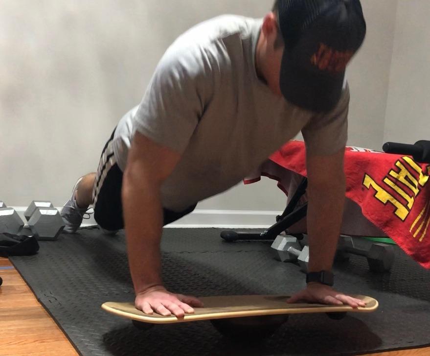 Whirly Board Wide 360˚ | Standing Desk Balance Board | Wobble Board Portable Home Gym | Snowboard Training | Surf trainer | Balance Board for Kids & Adults | Core Balance Trainer customer photo 1