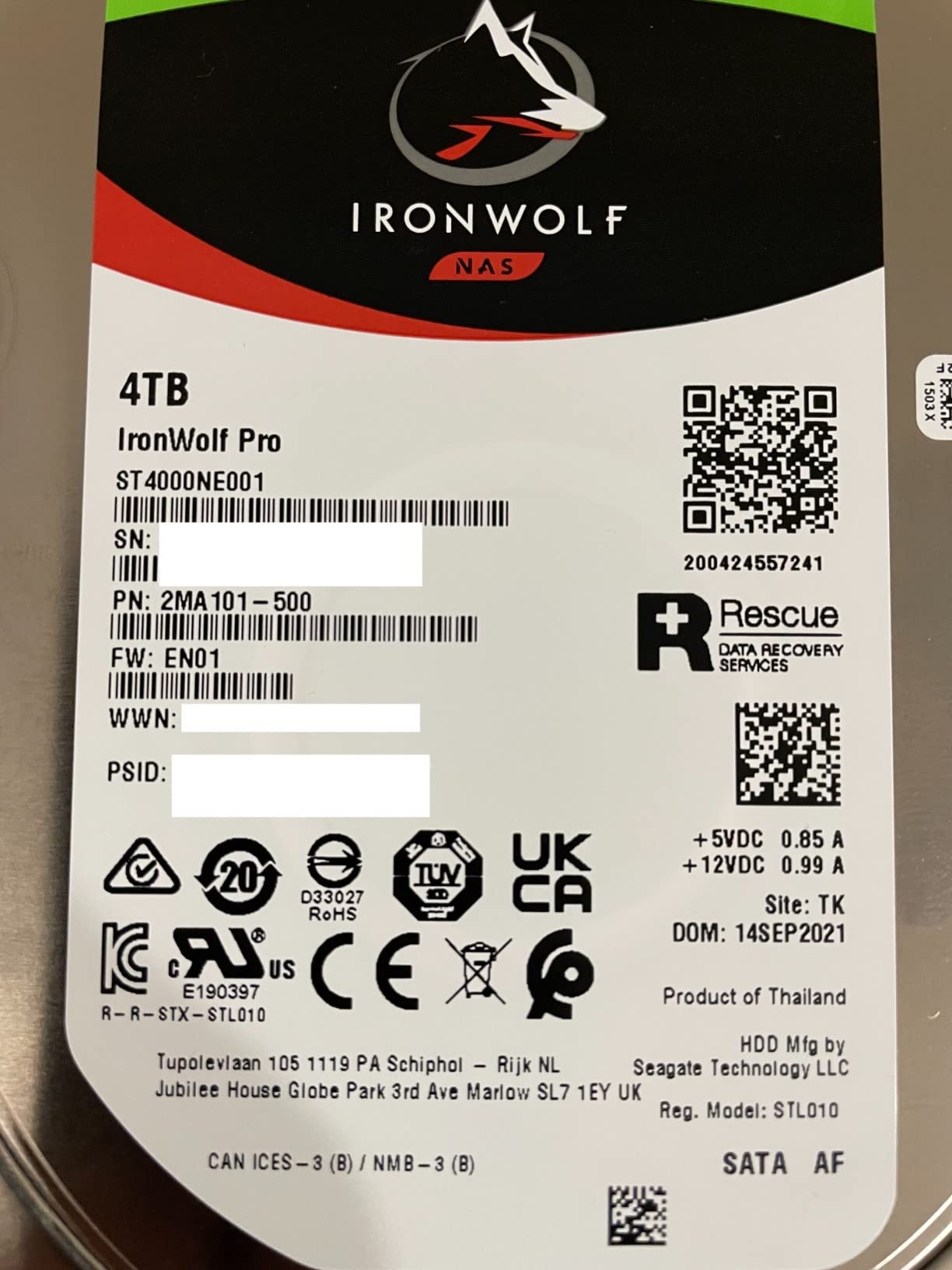Seagate IronWolf Pro 12TB NAS Internal Hard Drive HDD – 3.5 Inch SATA 6Gb/s 7200 RPM 256MB Cache for RAID Network Attached Storage Data Recovery Service – Frustration Free Packaging (ST12000NEZ008) customer photo 1