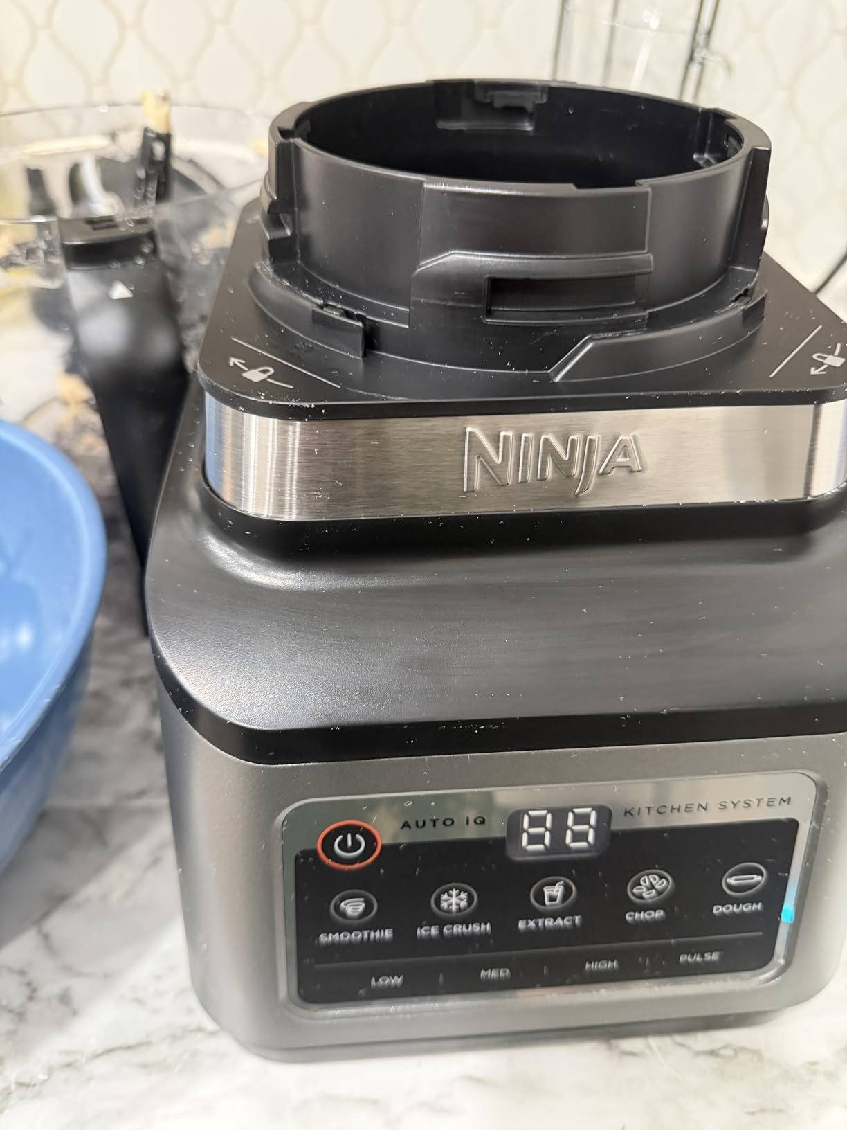 Ninja Professional Plus Kitchen System, 1400WP, Auto-iQ, Grey, BN801 | 5 functions for smoothies, chopping & dough with Auto-iQ. 72-oz blender pitcher, 64-oz processor, (2) 24-oz cups. customer photo 1