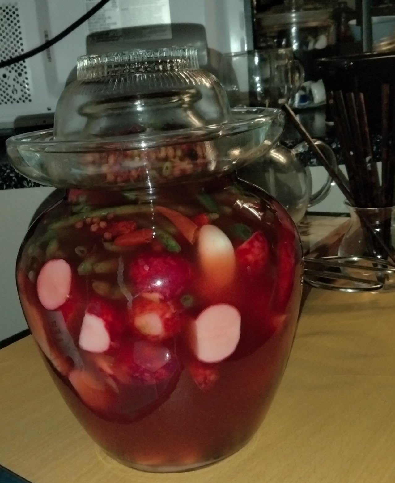 Sichuan Pickling Jar, 4.5 L Glass Fermentation Crock, Airlock customer photo 2