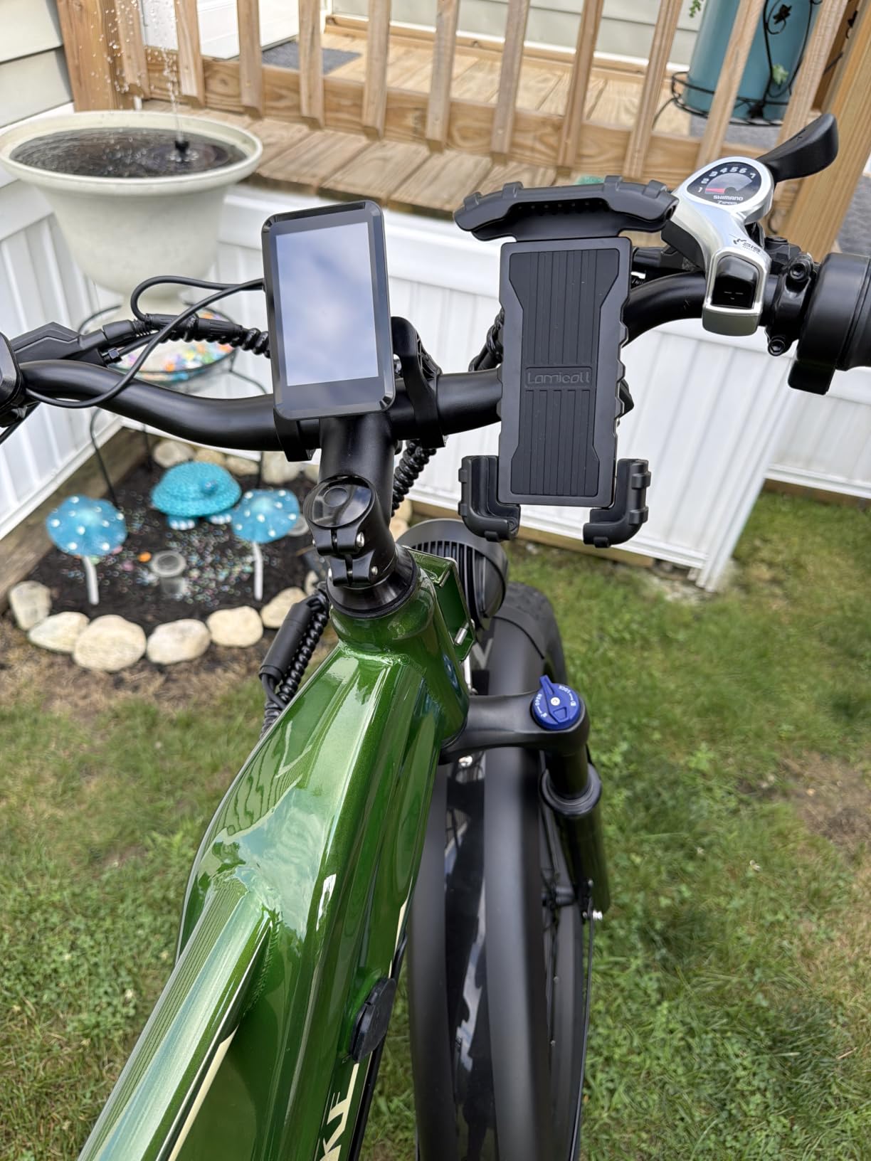Lamicall Bike Phone Holder Motorcycle Mount - One-Hand Operation, Lockable | 360° Rotation Handlebar Clamp for 4.7-6.8