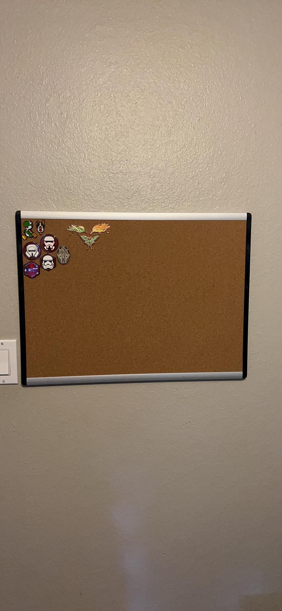 Amazon Basics Rectangular Bulletin Board, Cork Board for Wall, Vision Board for Classroom and Office, Aluminum Frame, 35