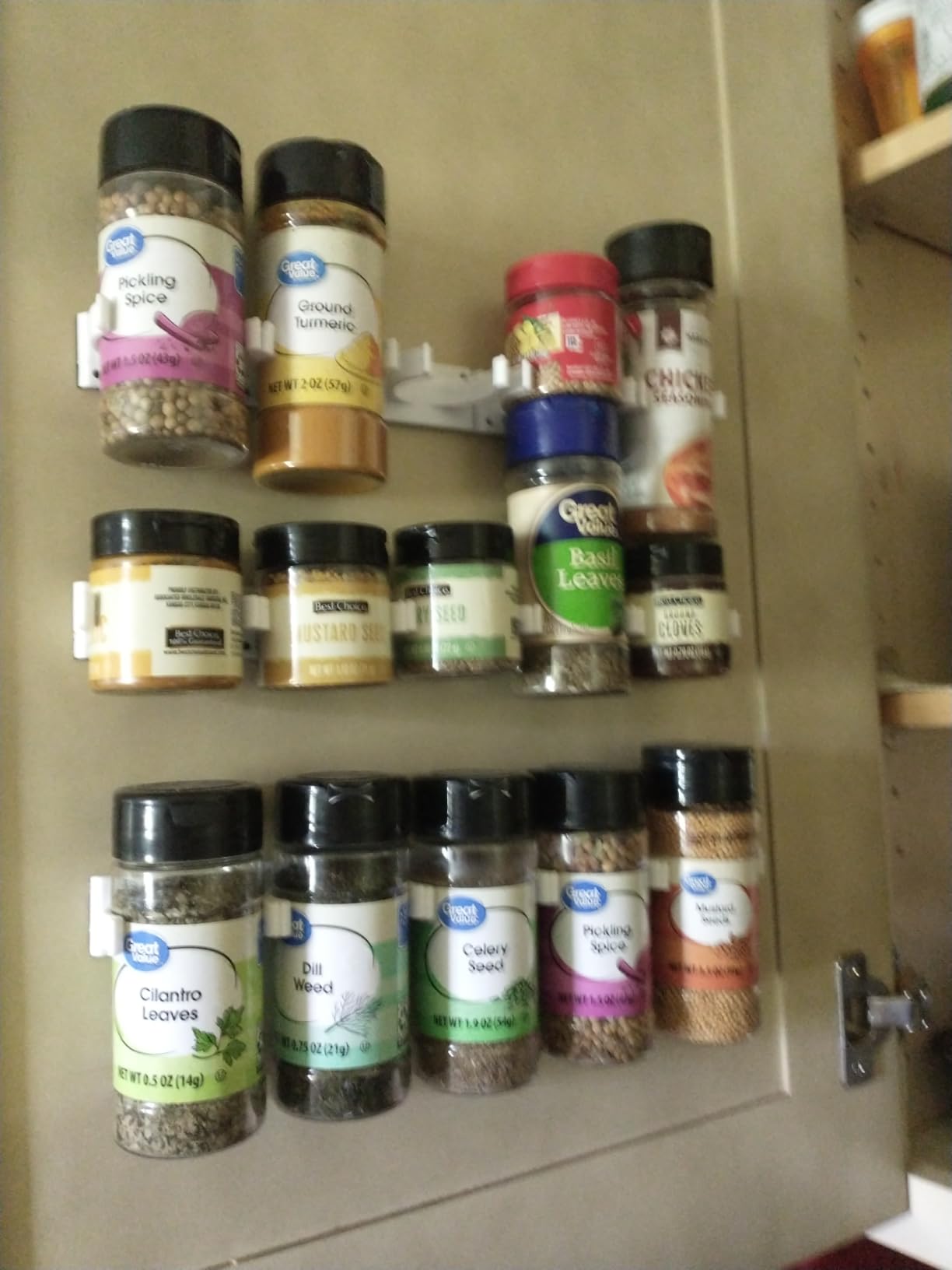 Simple Houseware Spice Gripper Organizer- 4 Strips, Holds 20 Jars, Black customer photo 1