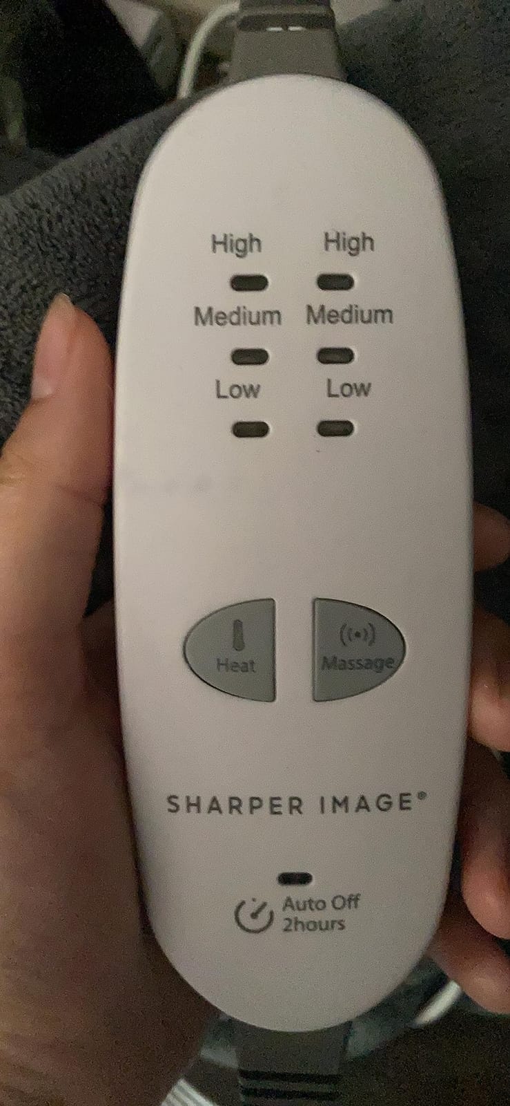 Calming Heat Massaging Vibrations Weighted Heating Pad by Sharper Image | Temperature Settings, Auto Shut-Off Feature, Gift for Holidays, Women & Men | 3 Heat, 6 Massage, 12” x 24”, 4 lbs customer photo 1