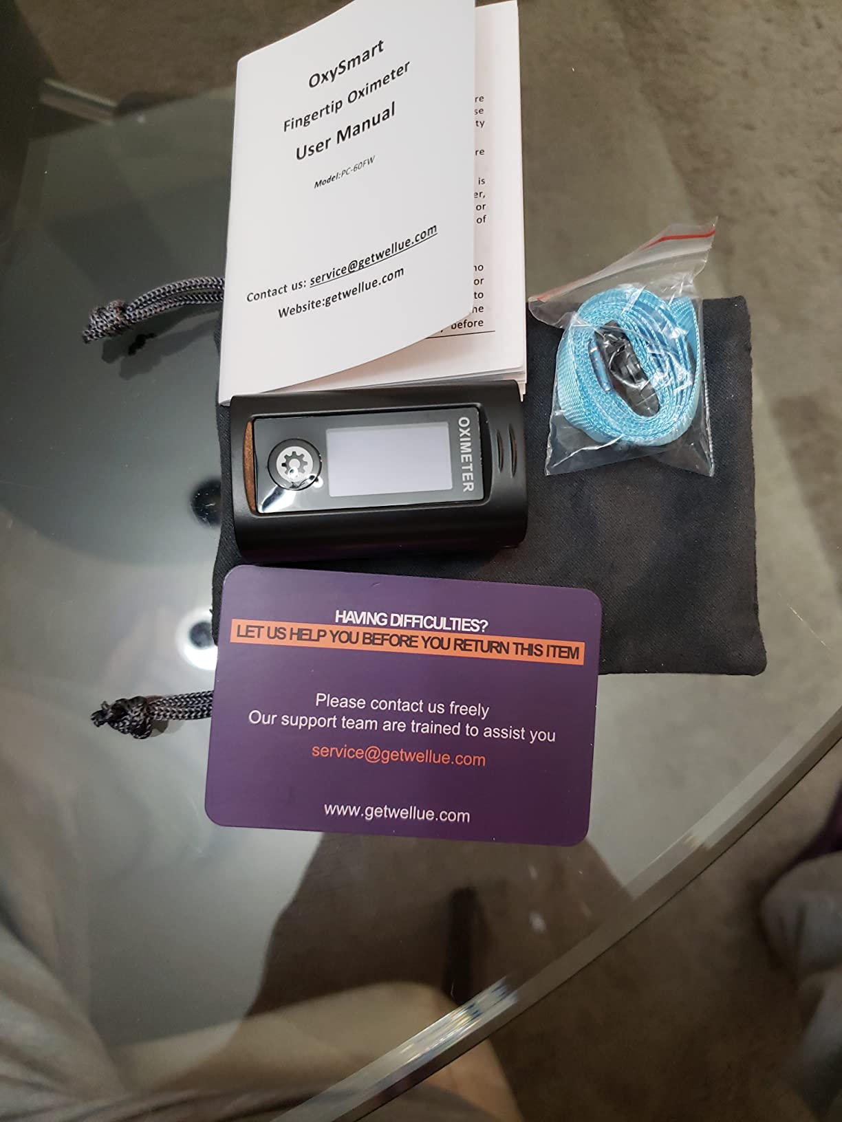Wellue Bluetooth Pulse Oximeter Fingertip, Blood Oxygen Saturation Monitor with Free APP, Batteries, Carry Bag & Lanyard customer photo 2