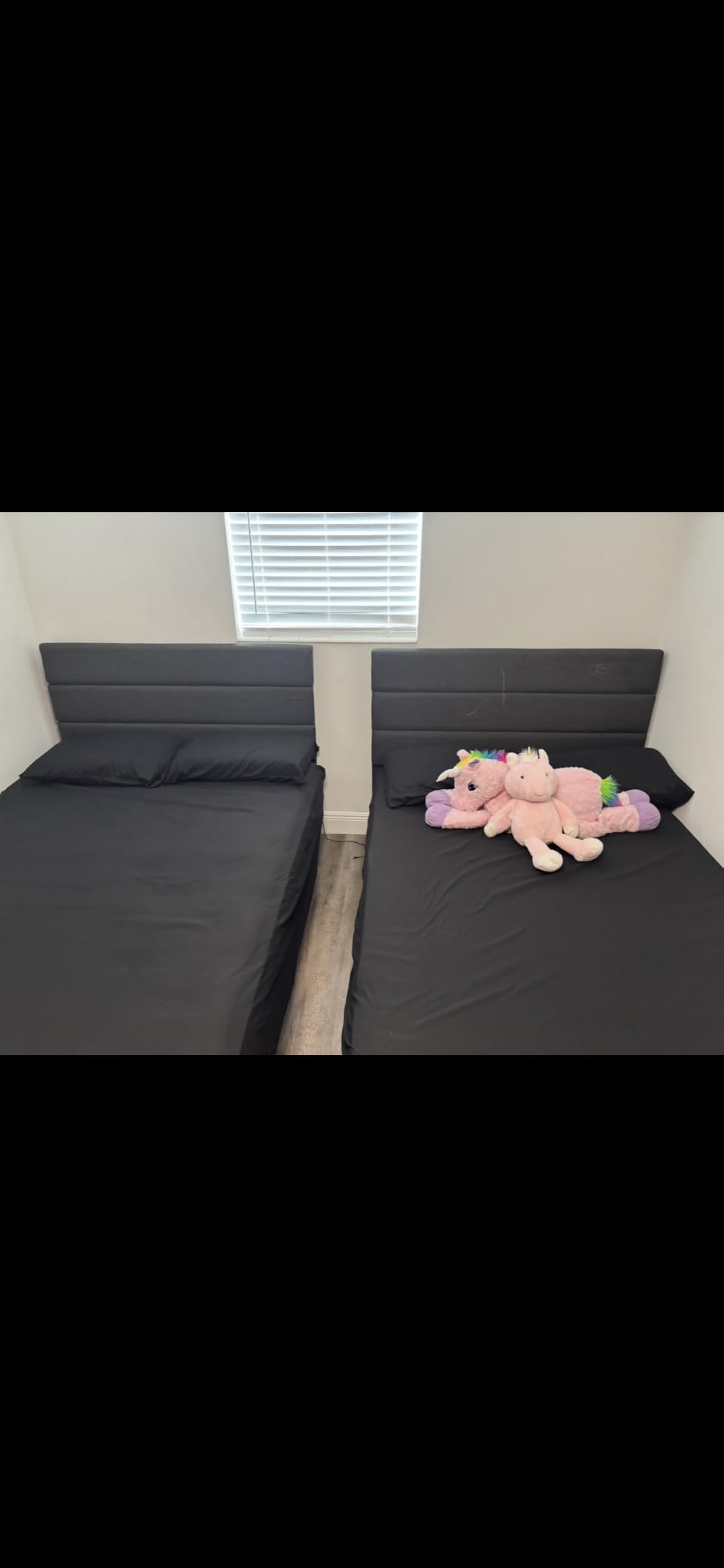 Allewie Queen Size Platform Bed Frame with Fabric Upholstered Headboard customer photo 1