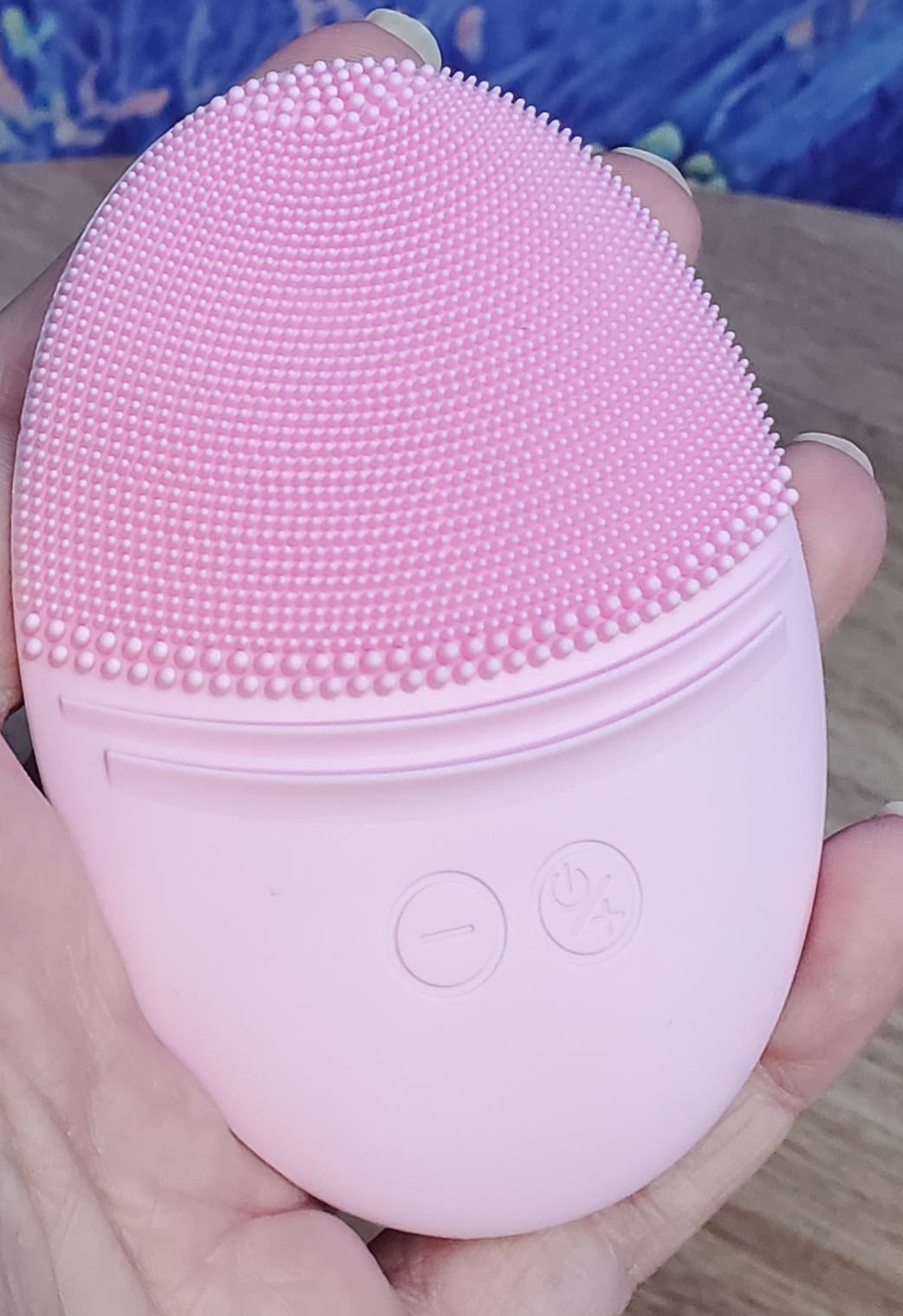 EZBASICS Silicone Facial Cleansing Brush, IPX7 Waterproof, Violet customer photo 2